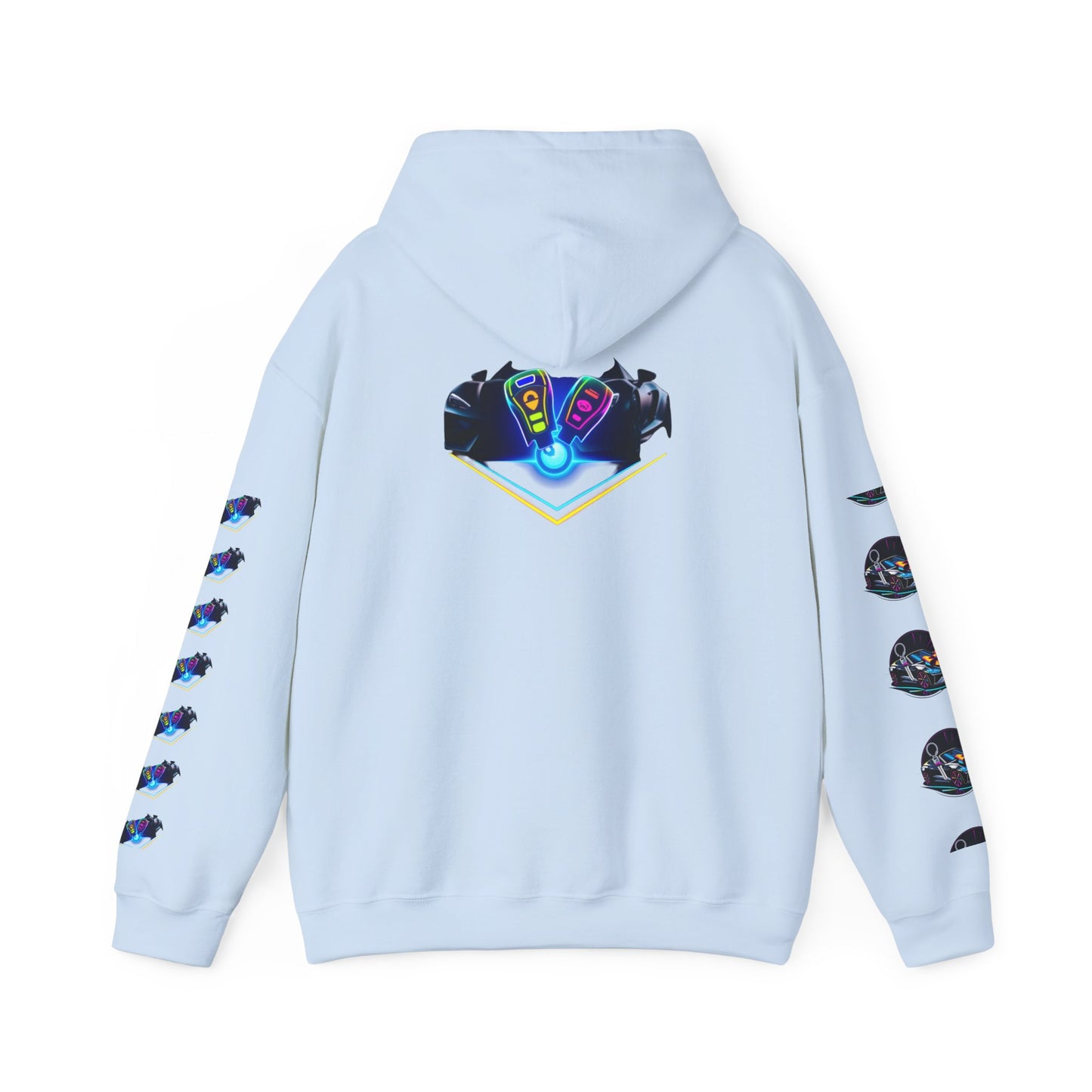 Stylish Unisex Heavy Blend™ Hoodie with Neon Design - Perfect for Winter Fashion & Casual Outings