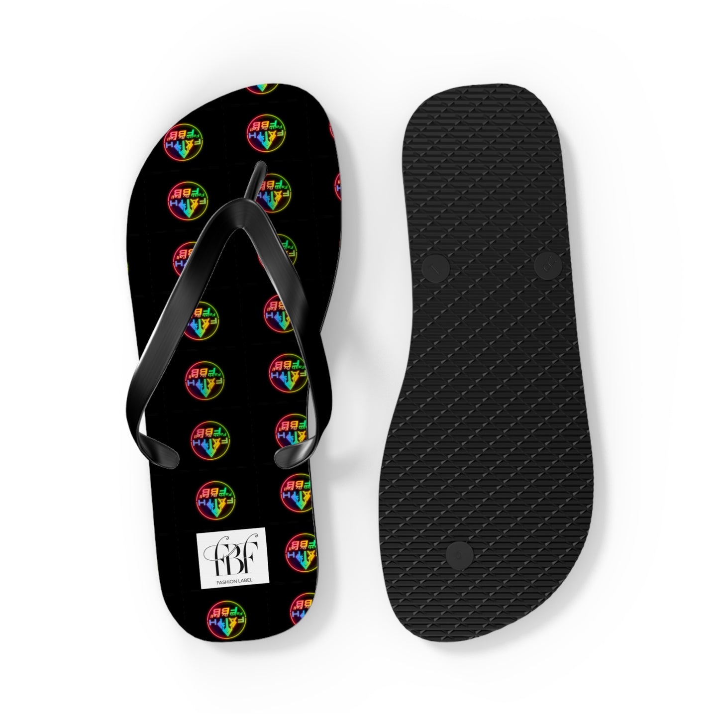 Vibrant Faith Flip Flops | Summer Style, Beachwear, Casual Sandals, Vacation Footwear, Fun Gift for Friends
