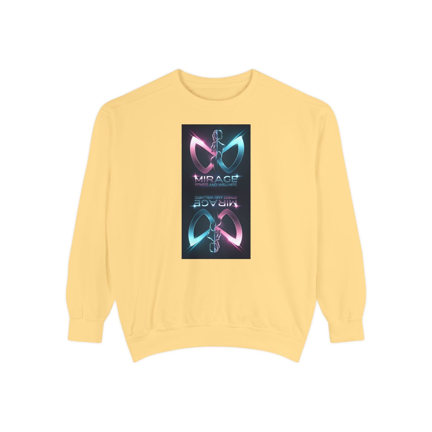 Retro Neon Mirage Sweatshirt — 'Mirage' Vaporwave Graphic Crewneck
