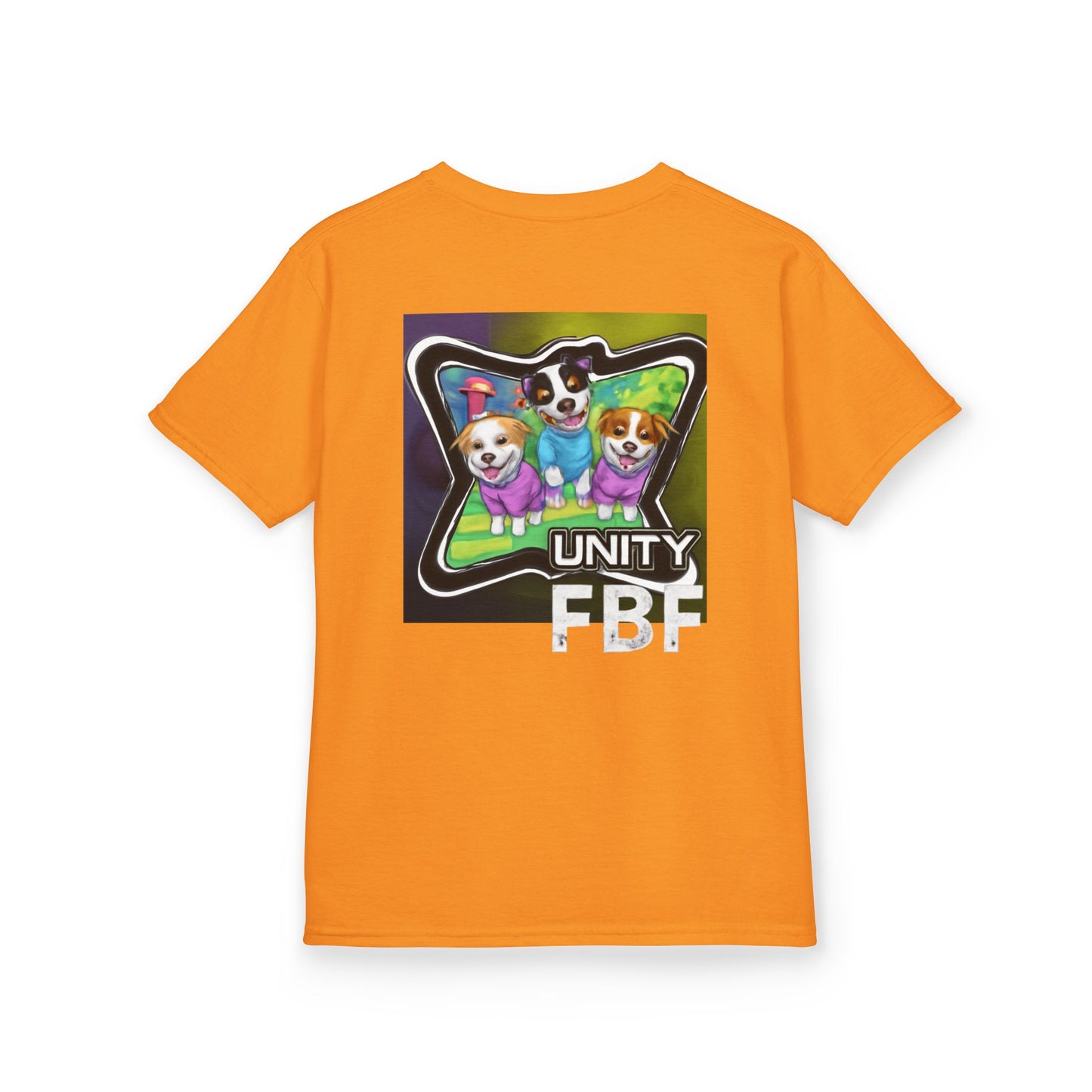 Colorful Dog-Themed Kids Tee - 'Unity Fun' Design