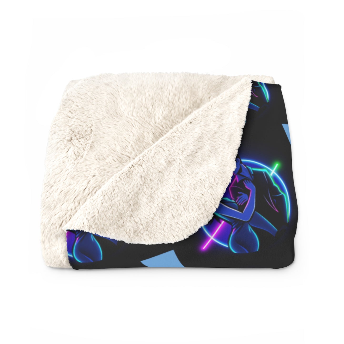 Neon Floral Sherpa Fleece Blanket