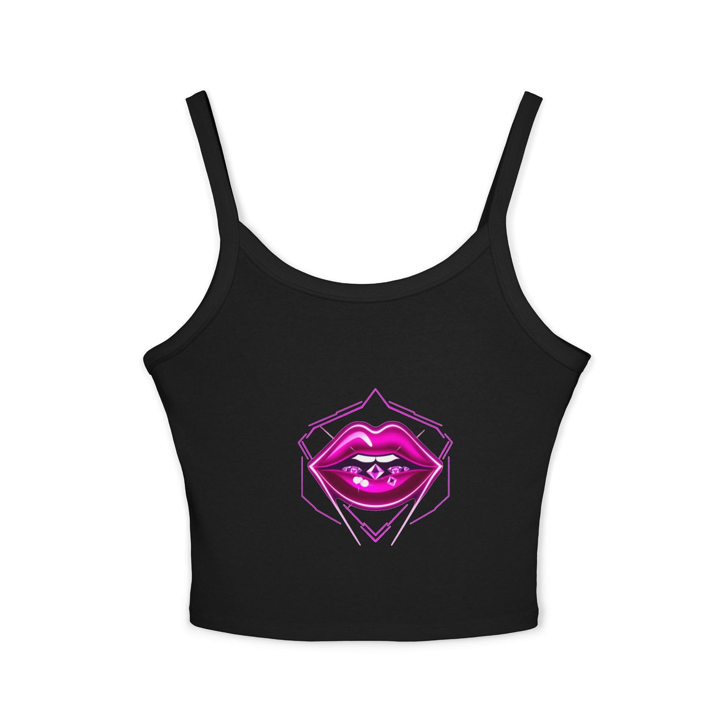 Feminine Graphic Tank Top with Bold Lip Design, Stylish Summer Wear, Perfect for Festivals, Parties, Gifts for Fashion Lovers, Women's [...]