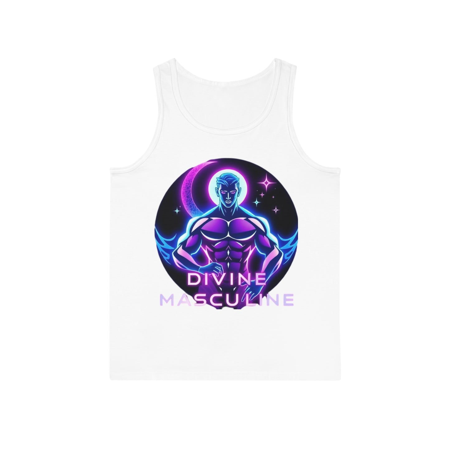 Divine Masculine Tank Top, Unisex Softstyle Tank for Spiritual Men, LGBTQ+ Pride, Fitness Apparel, Summer Wear, Gift for Him