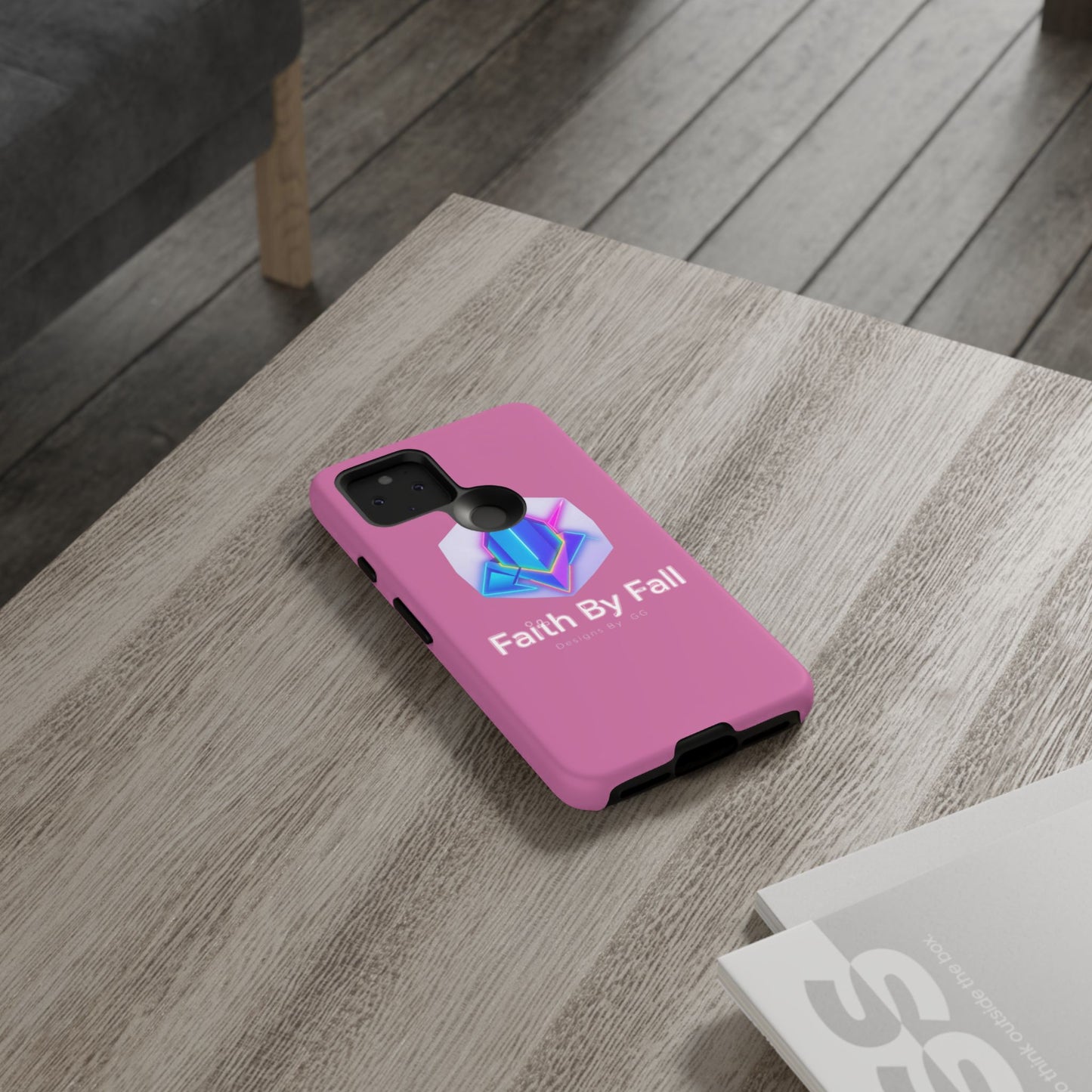 Vibrant Phone Case with Motivational Design - Faith By Fall, Colorful Phone Cover, Customizable Mobile Accessory, Unique Gift Idea, [...]