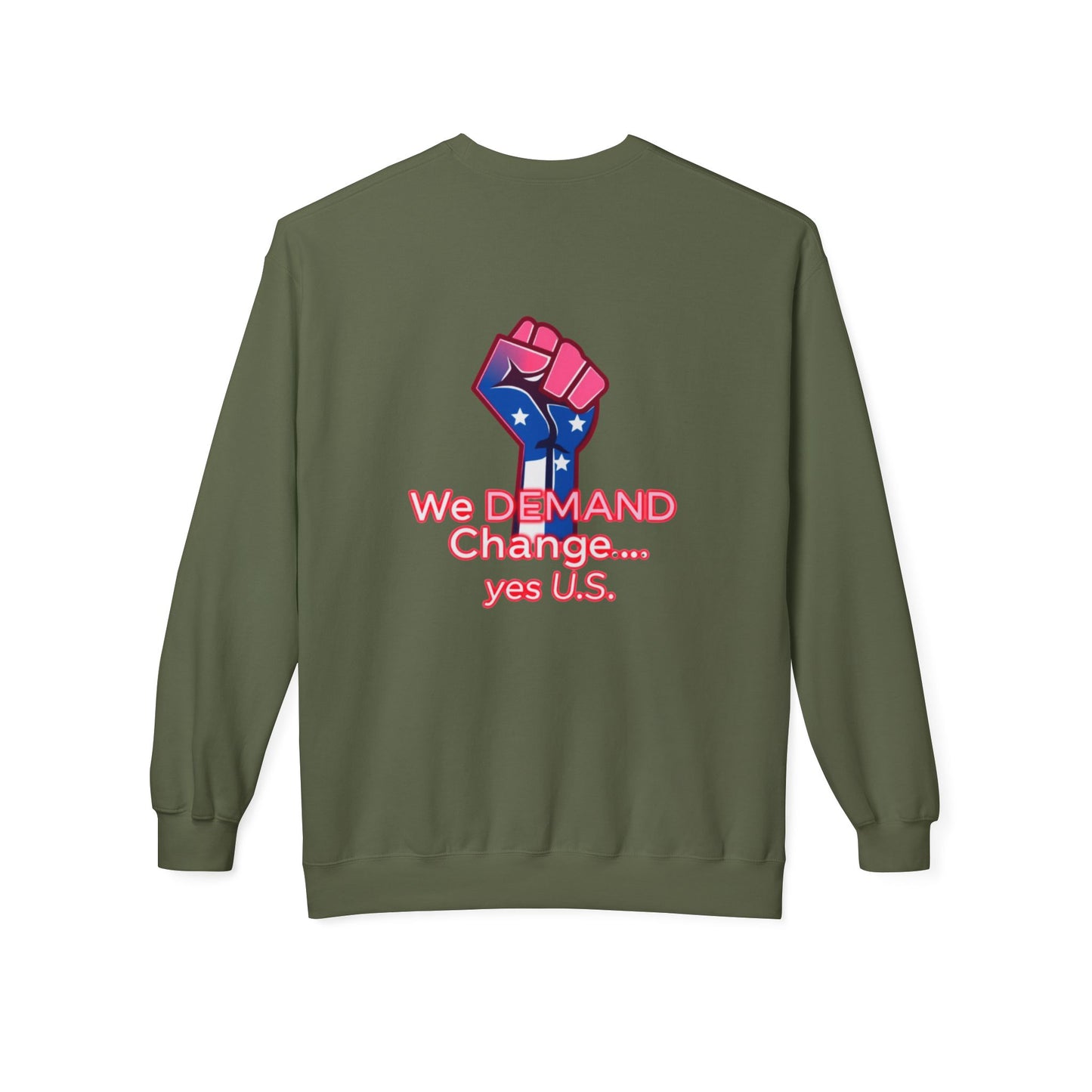 Empowered Message Crewneck Sweatshirt, Unisex Fleece, Activism Sweatshirt, Political Apparel, Comfortable Streetwear