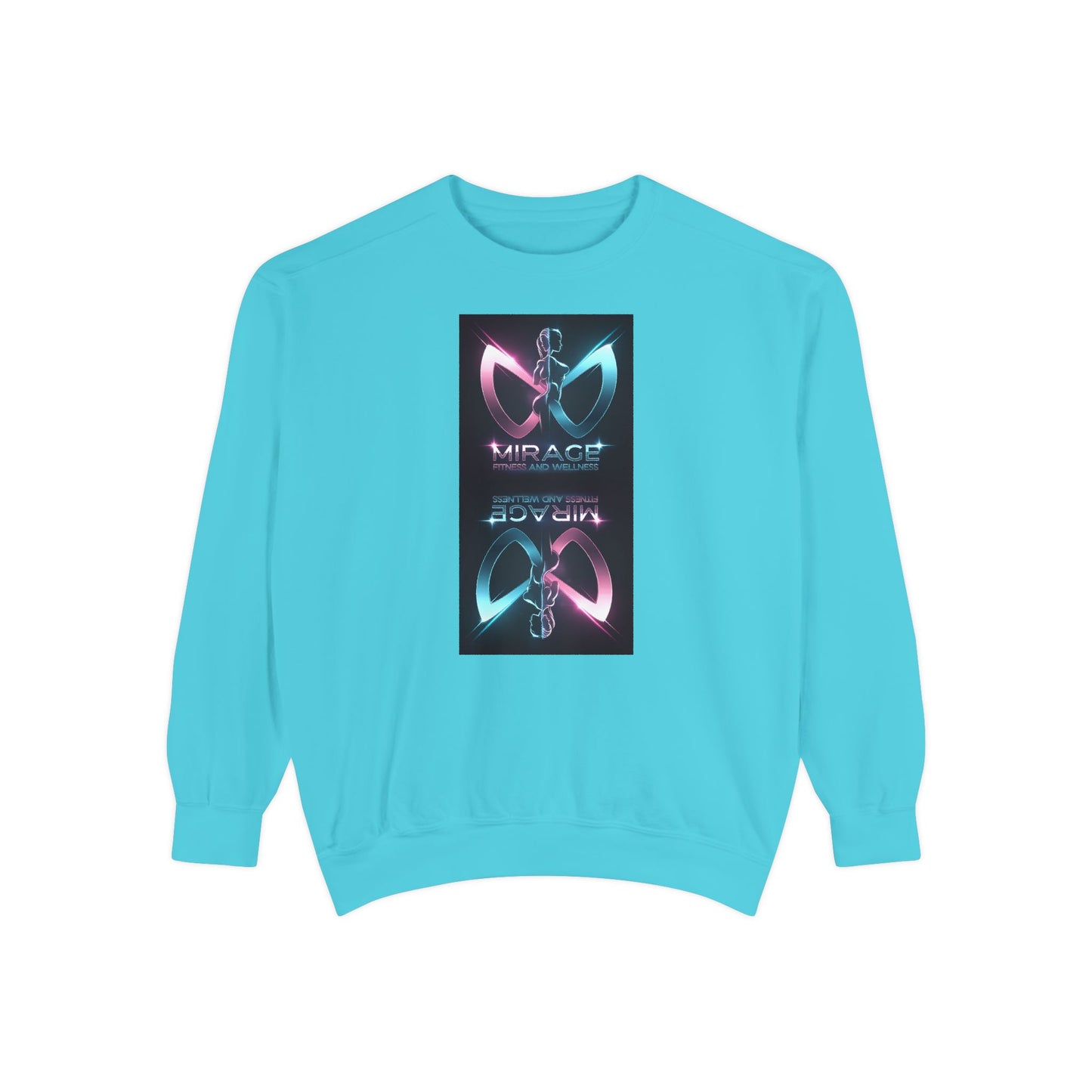 Retro Neon Mirage Sweatshirt — 'Mirage' Vaporwave Graphic Crewneck