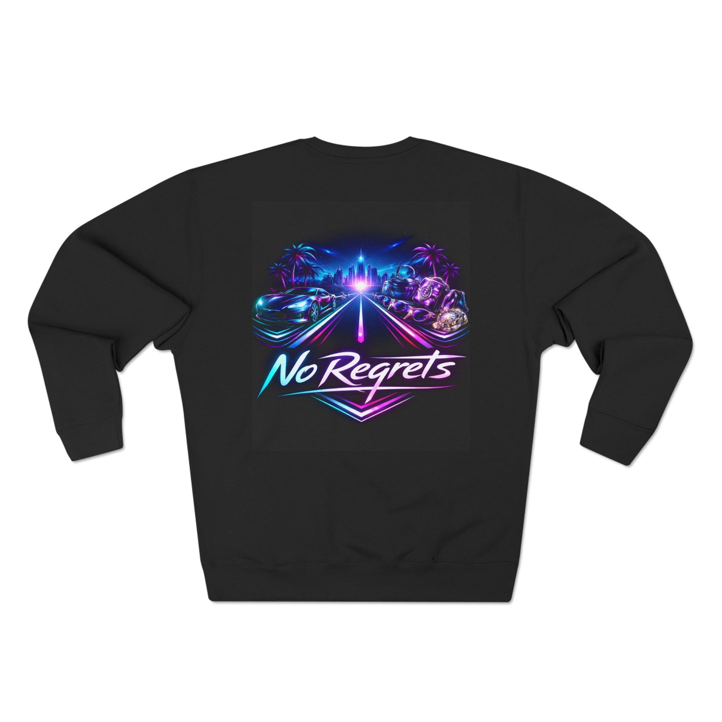 No Regrets Retro Vaporwave Crewneck Sweatshirt