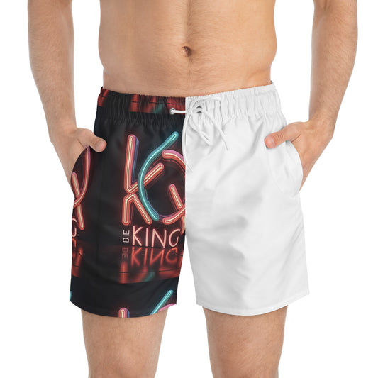 Neon King Swim Trunks - Stylish Poolside Shorts for Summer Fun