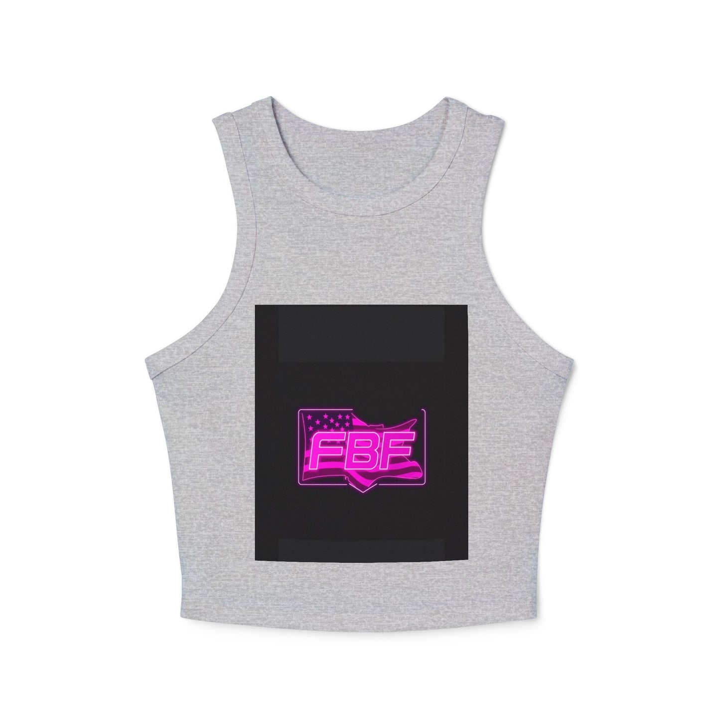 Patriotic Women's Micro Rib Racer Tank Top - Bold Graphic Tee, Summer Wear, 4th of July, Pride, Casual Outfit