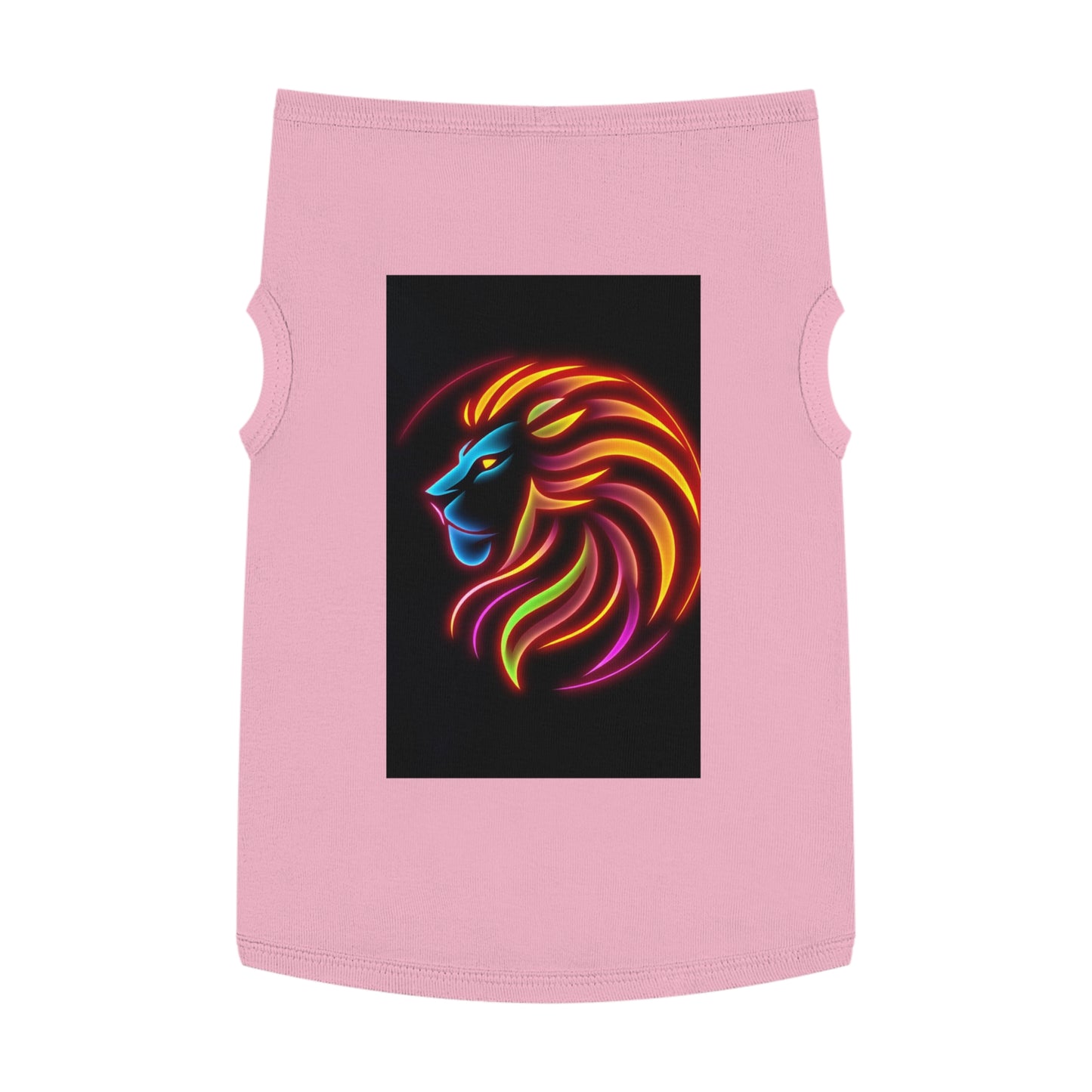 Radiant Lion Design Pet Tank Top, Colorful Dog Apparel, Summer Pet Wear, Cute Pet Gift, Stylish Animal Tank Top