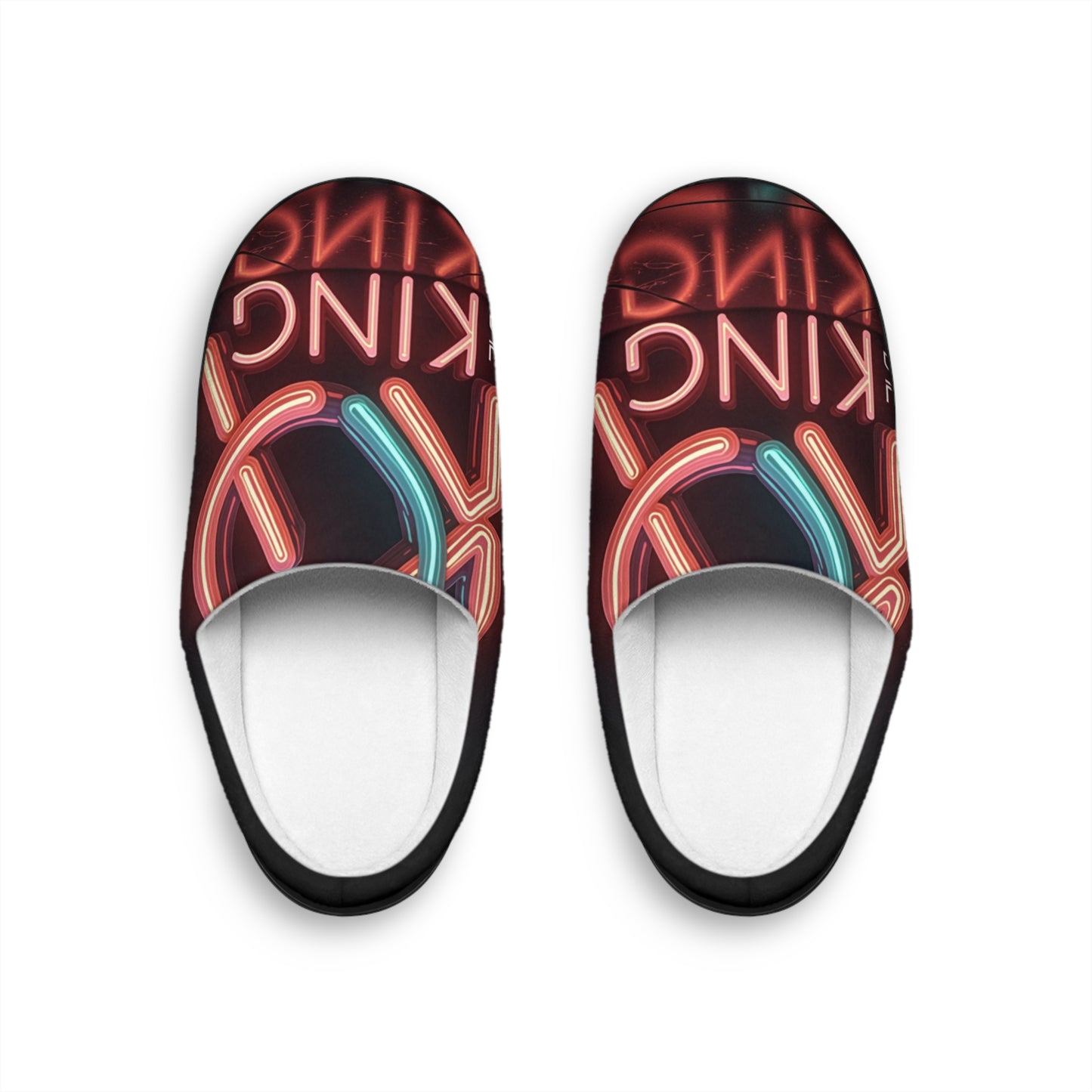 Cozy Neon Sign Indoor Slippers for Men