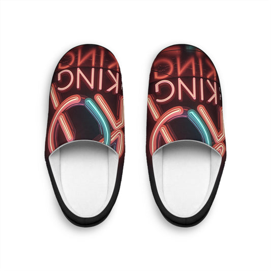 Cozy Neon Sign Indoor Slippers for Men