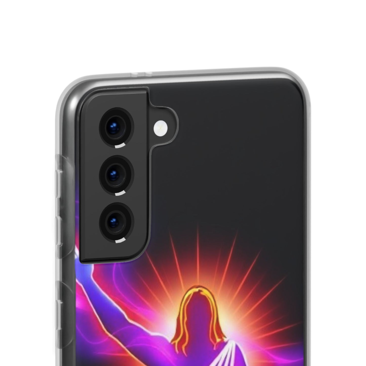 Inspirational Jesus Flexi Case - Colorful Phone Cover for Spiritual Connection