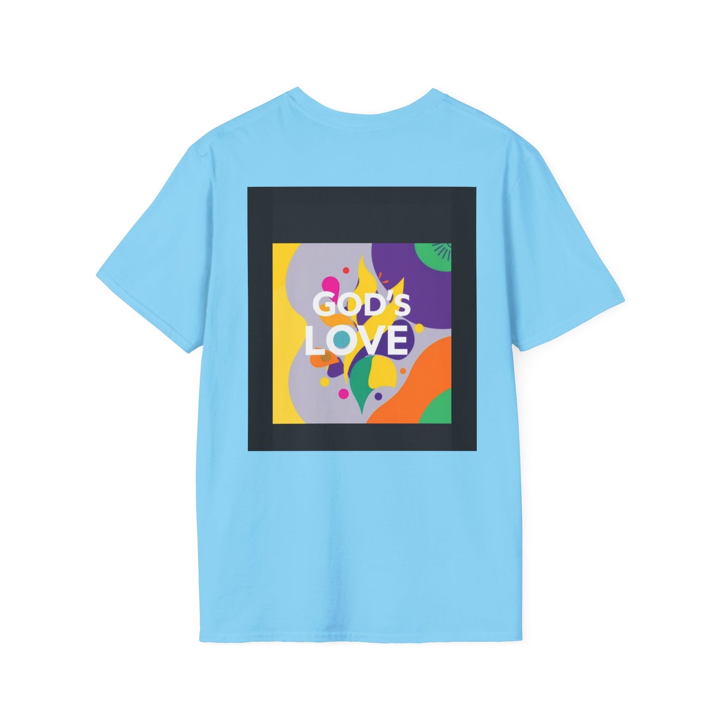 Unisex Softstyle T-Shirt with God's Love Design, Faith Shirt, Inspirational Tee, Christian Apparel, Gift for Believers, Everyday Wear
