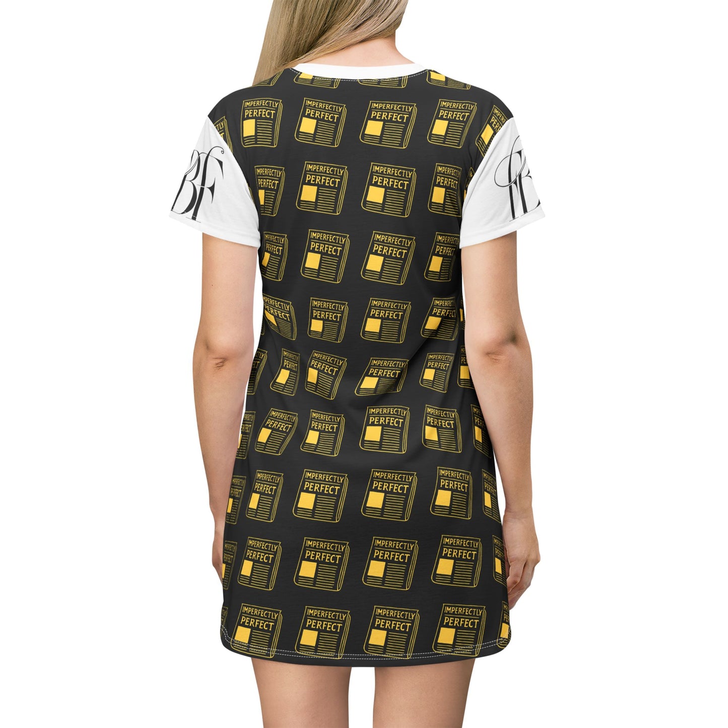 Perfectly Chic AOP T-Shirt Dress, Casual Summer Dress, Gift for Her, Everyday Wear, Stylish Lounge Dress