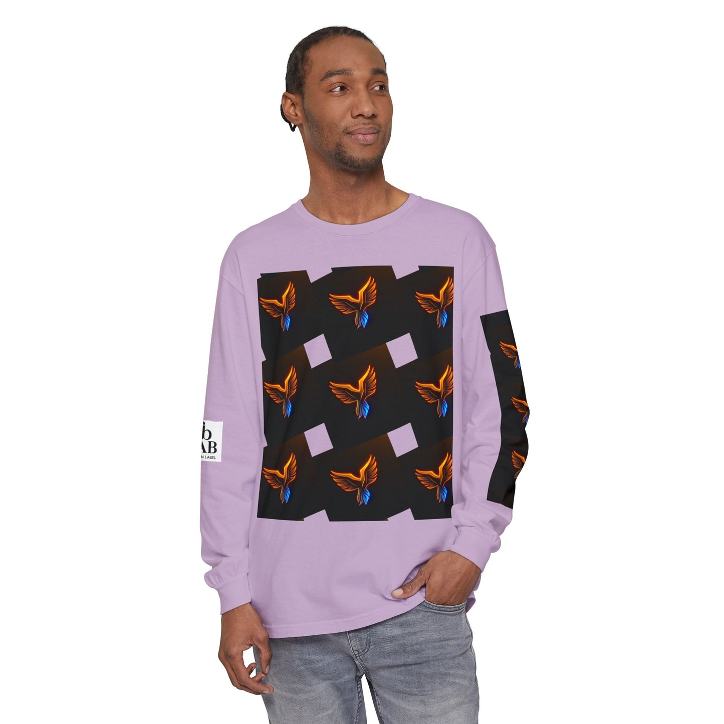 Vibrant Long Sleeve T-Shirt with Phoenix Design - Casual Wear for Bird Lovers, Gifts, Unique Fashion, Everyday Style, Unisex Apparel