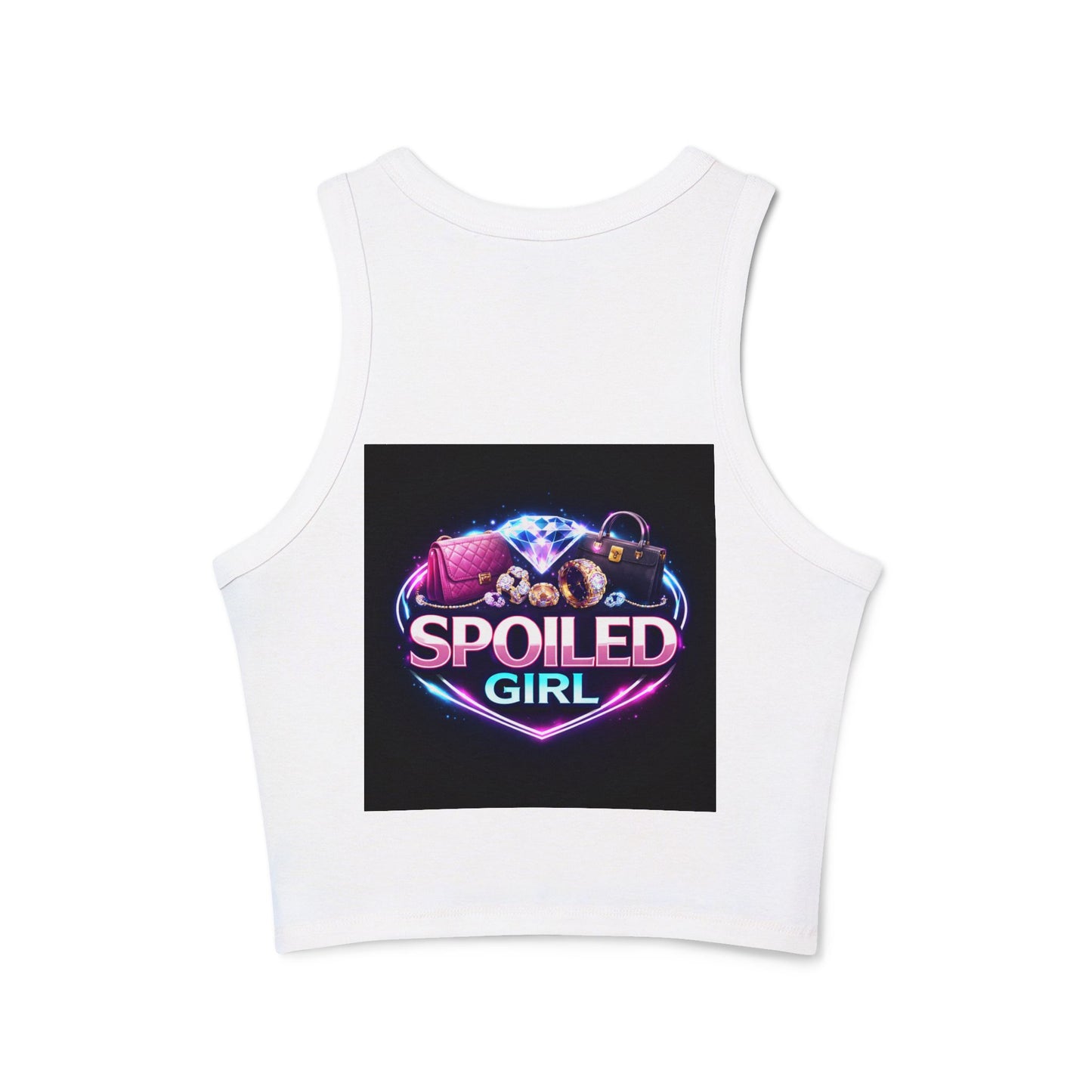 Women's Racer Tank — LuxeQueen "Spoiled Girl" Neon Graphic