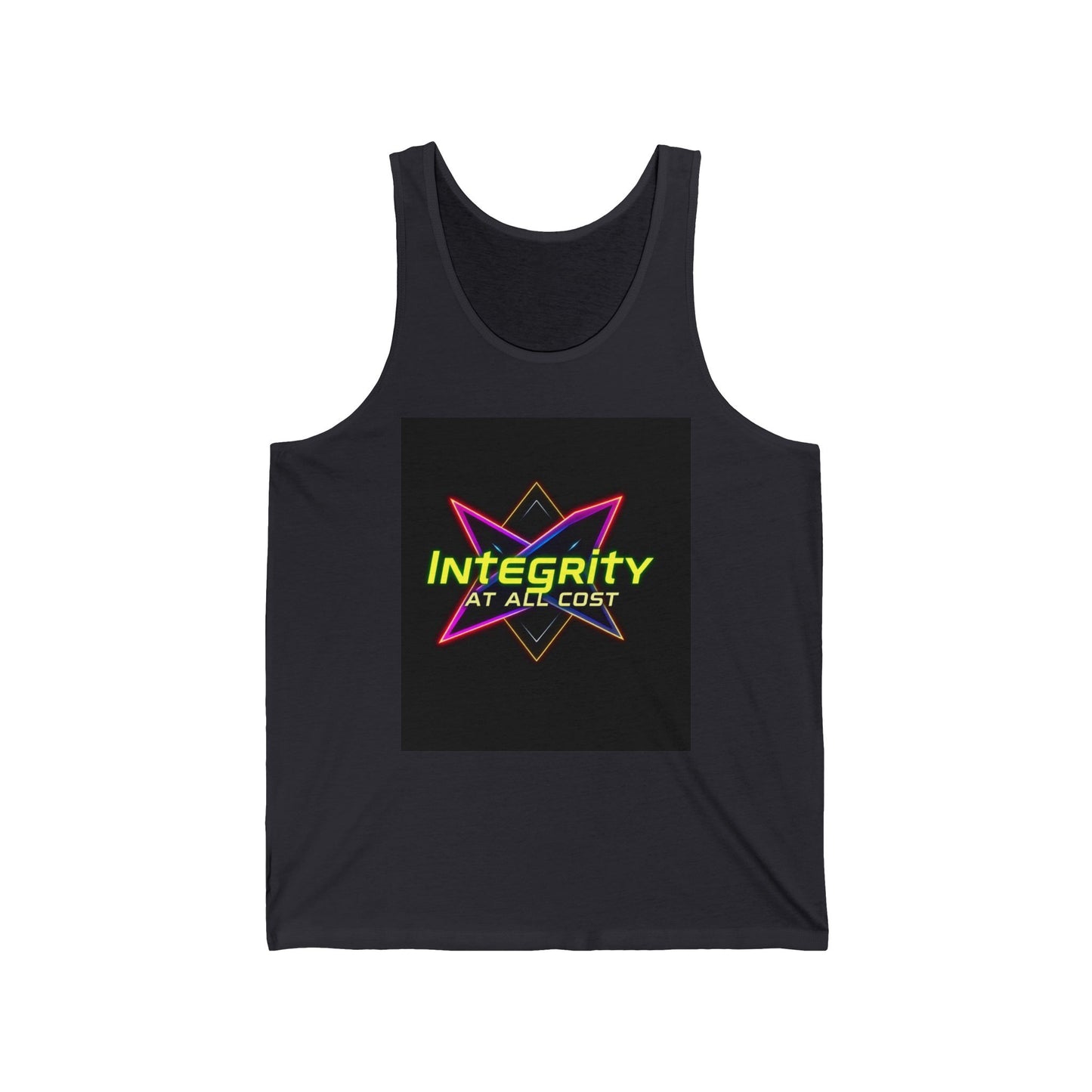 Neon Graphic Tank Top, Inspiring Workout Apparel, Unisex Jersey Tank, Perfect Summer Wear, Motivational Fitness Gift, Integrity Honor [...]