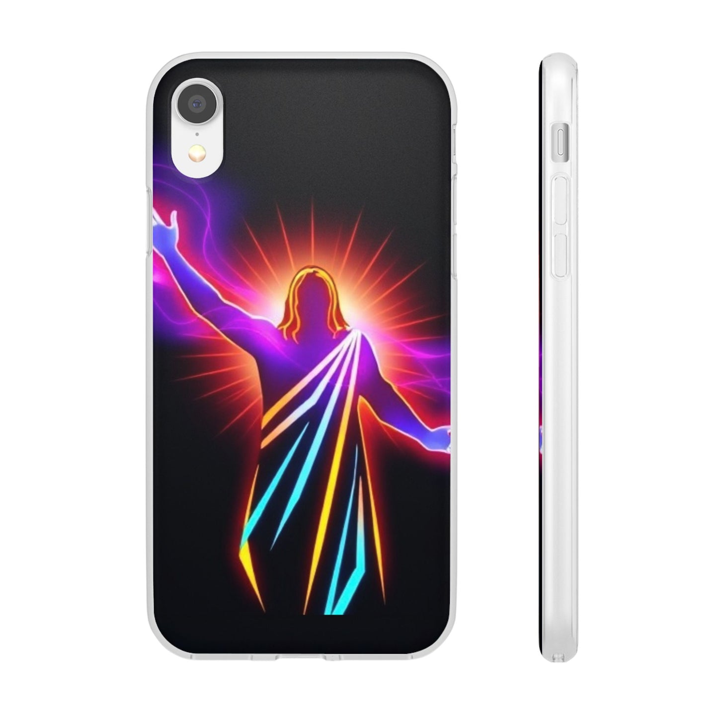 Inspirational Jesus Flexi Case - Colorful Phone Cover for Spiritual Connection