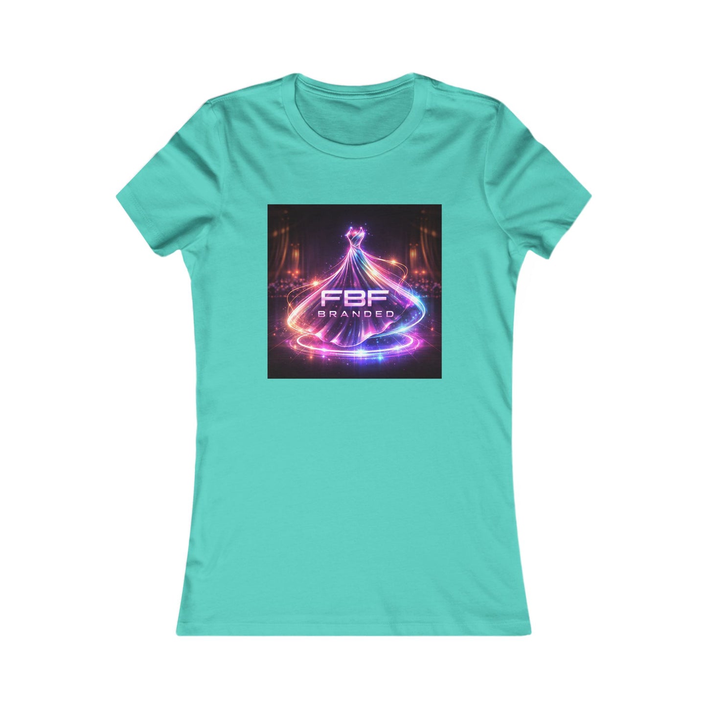 Faith Fall Women's Tee — Neon Holiday Tree Logo