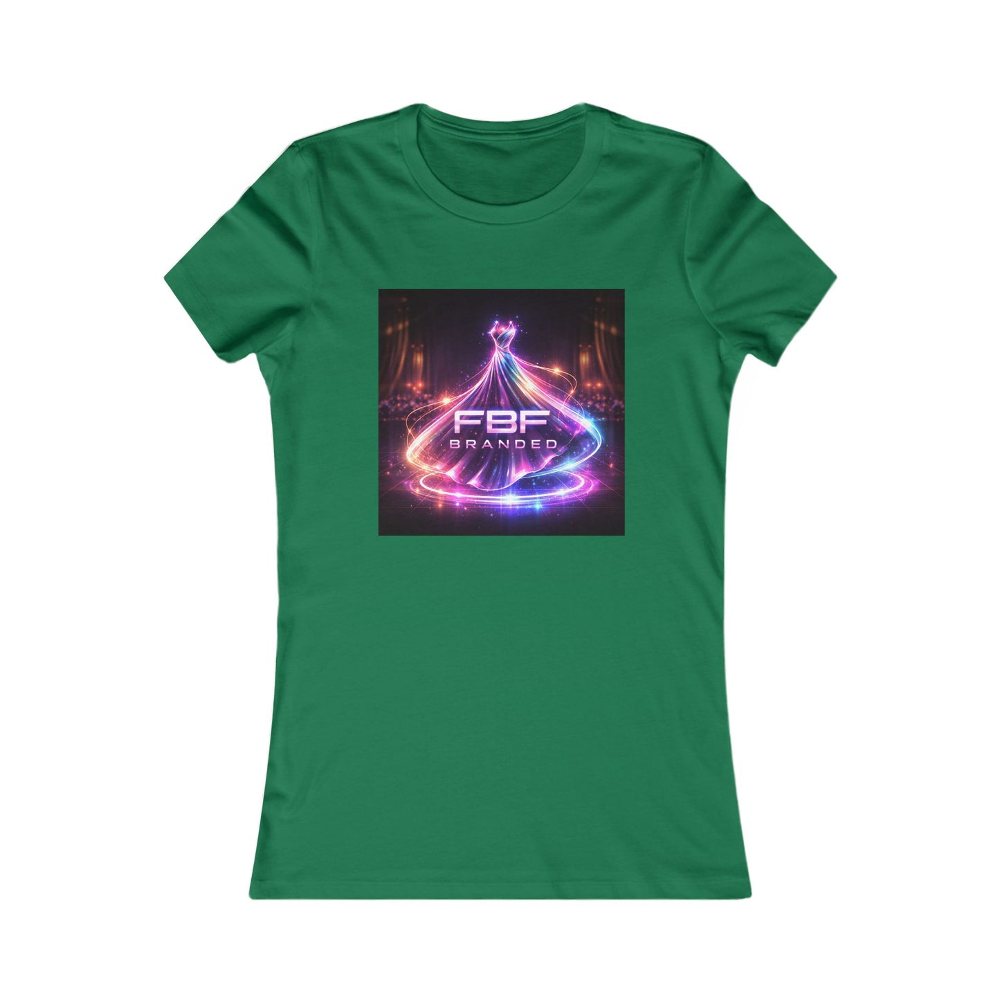 Faith Fall Women's Tee — Neon Holiday Tree Logo