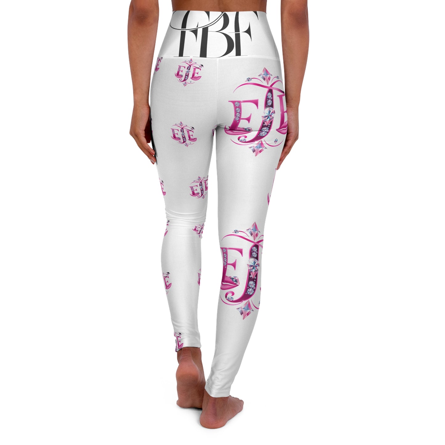 High Waisted Yoga Leggings with FBF Design – Stylish Activewear for Fitness, Yoga, or Loungewear, Perfect for Workouts and Relaxation