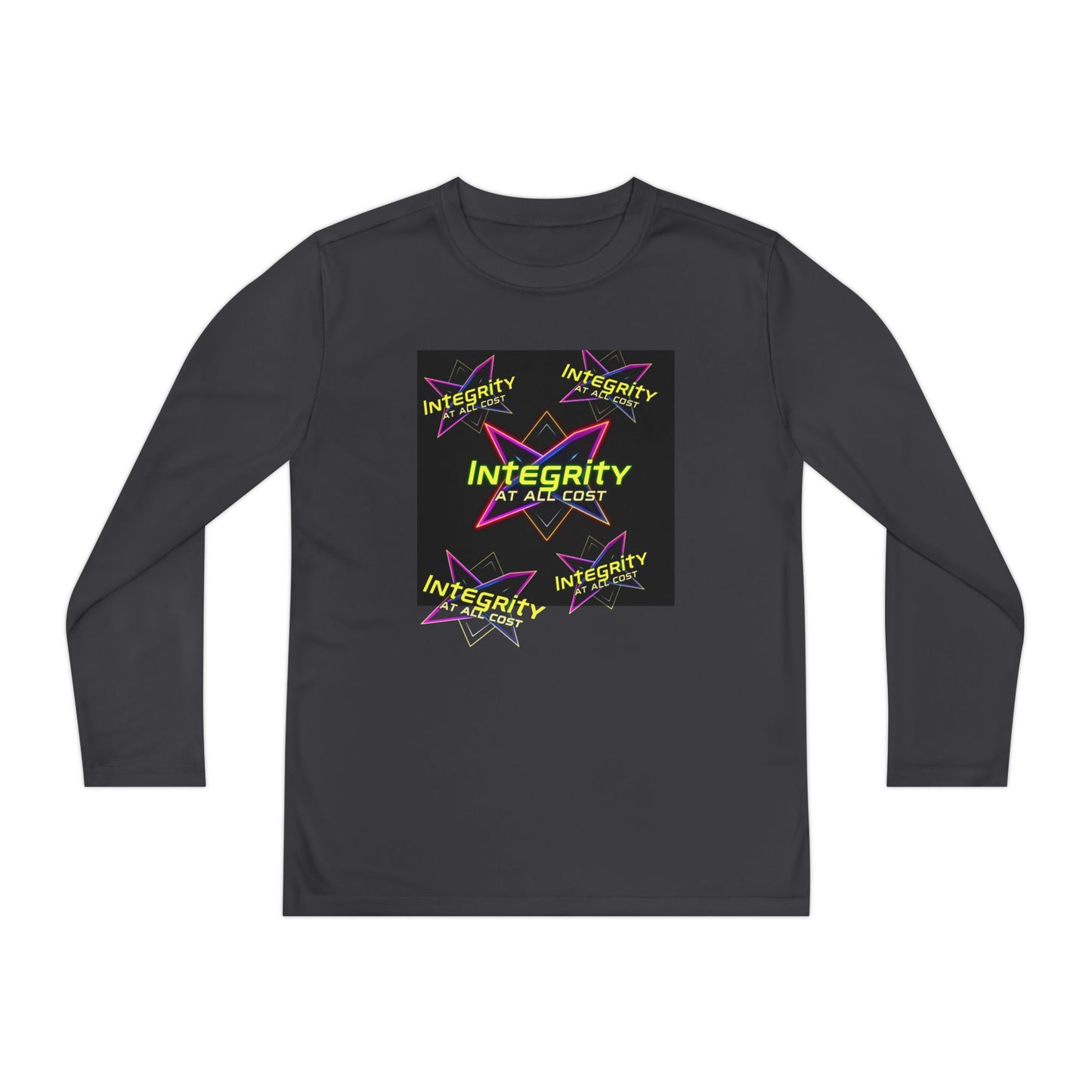 Integrity Youth Long Sleeve Tee, Cool Graphic Shirt, Motivational Apparel, Perfect for Sports, Birthday Gift