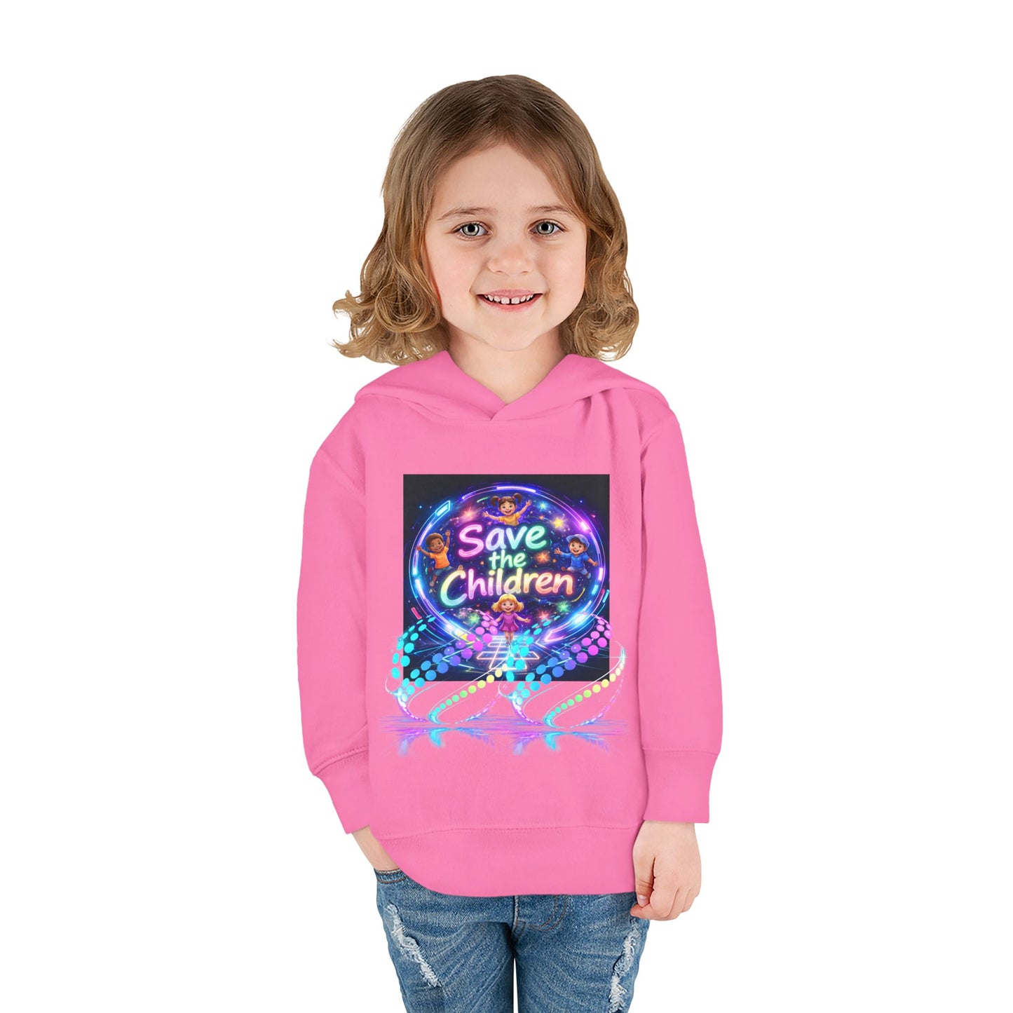 Save the Children Toddler Hoodie — Colorful Neon FBF Charity Pullover