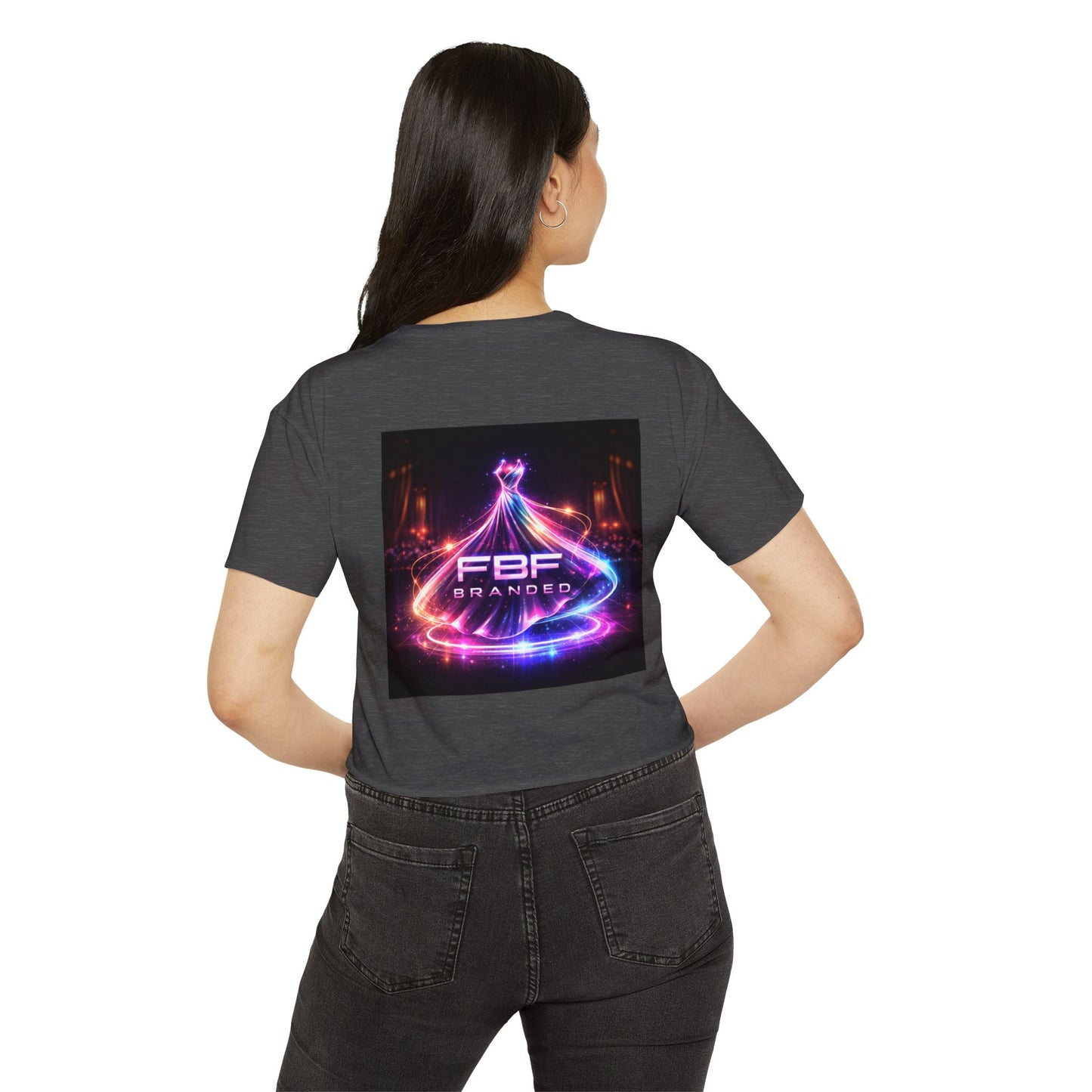 Festival Glow Crop Top — Neon 'FBF Branded' Rave Graphic
