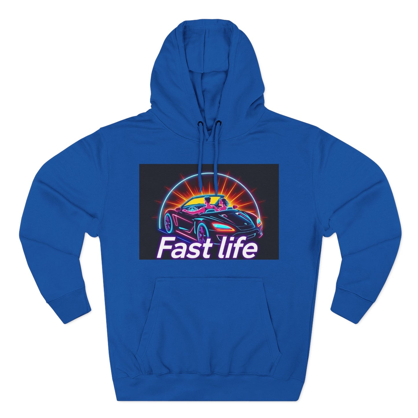 Fast Life Fleece Hoodie for Car Enthusiasts