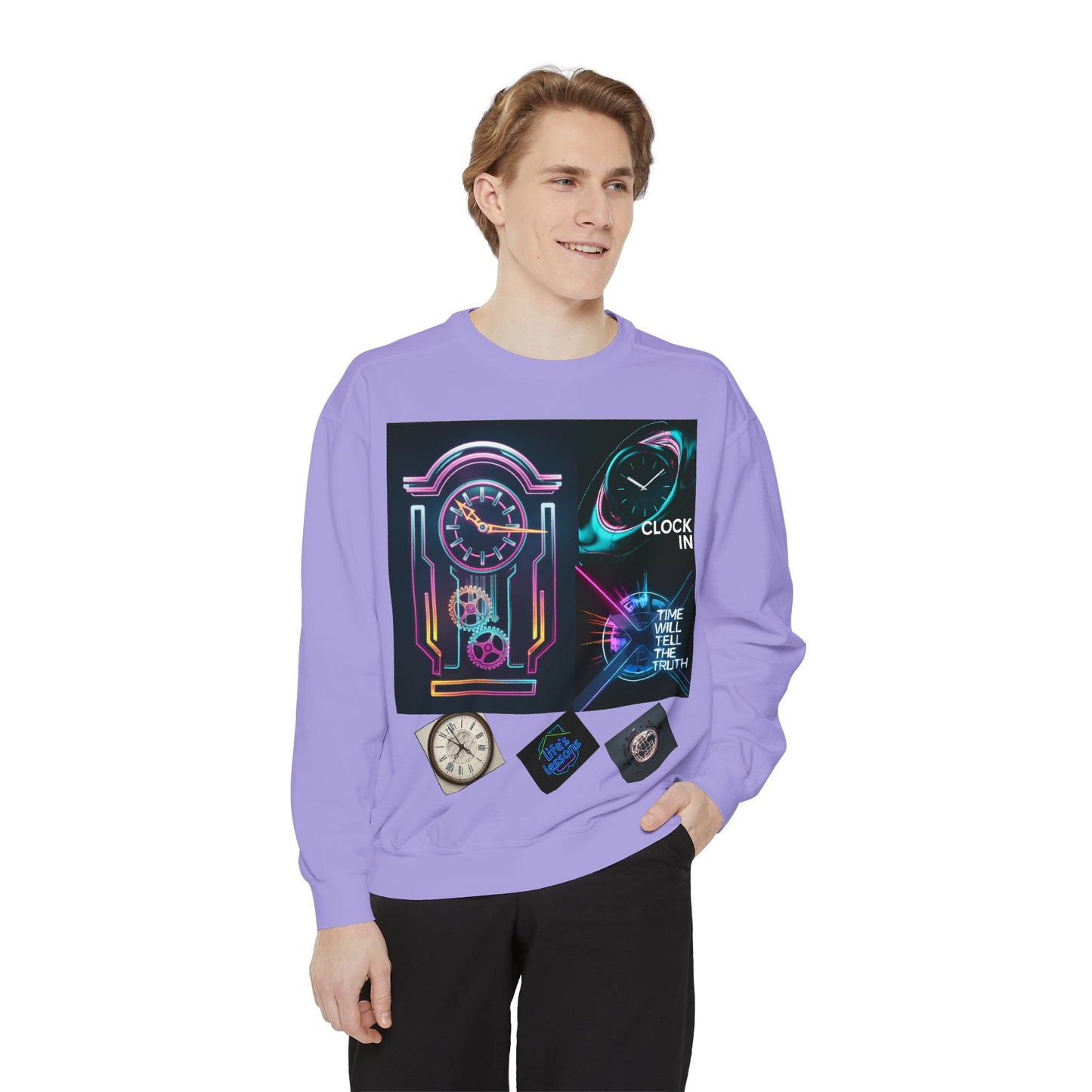 Retro Neon Clock Sweatshirt
