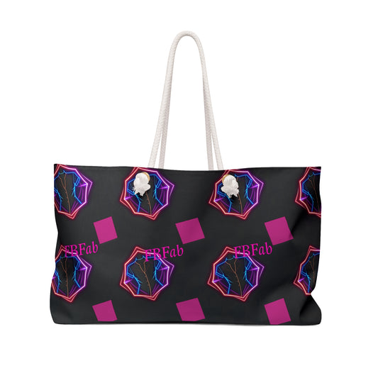 Trendy Weekender Bag with Neon Design, Perfect for Travel, Gym, or Weekend Getaways, Stylish Tote for Fashion Lovers, Gift for Her
