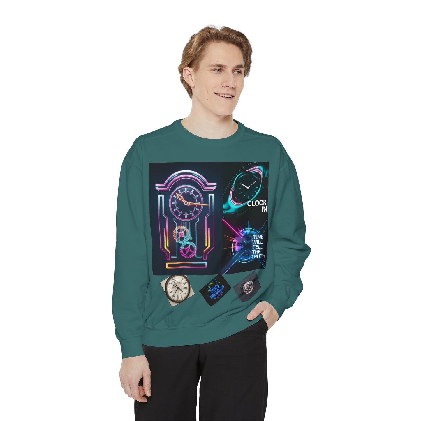 Retro Neon Clock Sweatshirt