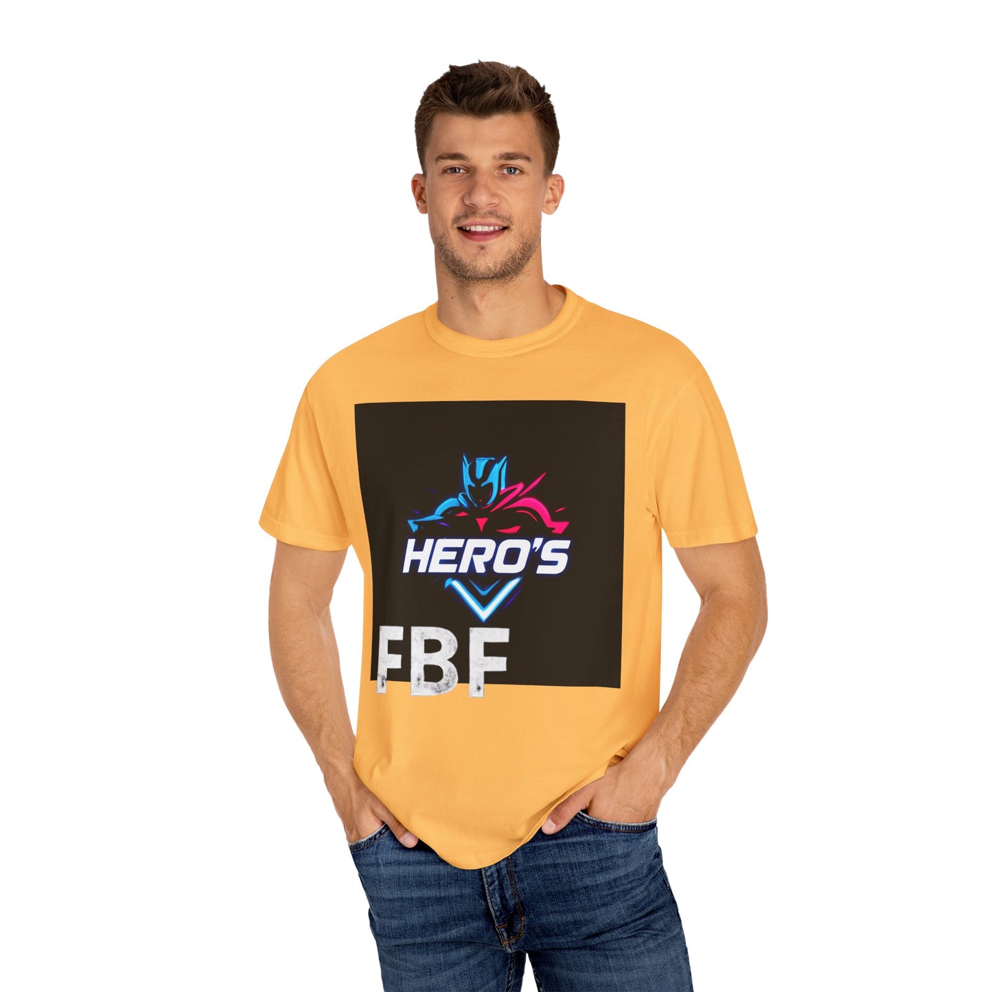 Hero's Unisex Garment-Dyed T-shirt, Casual Tee, Perfect for Gifting, Comic Fans, Hero Celebrations, Graphic Tee, Everyday Wear