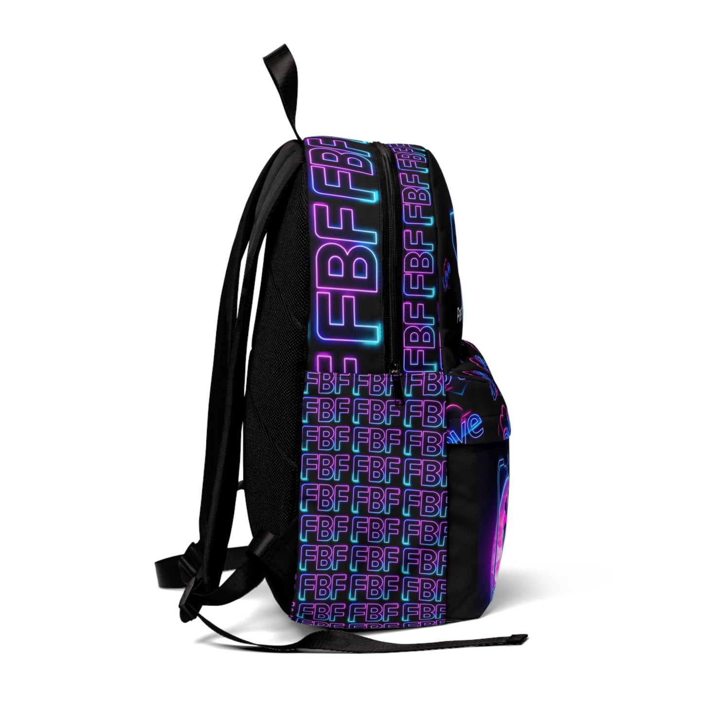 Neon Retro Love Backpack – "Past Life Love" Graphic Bag