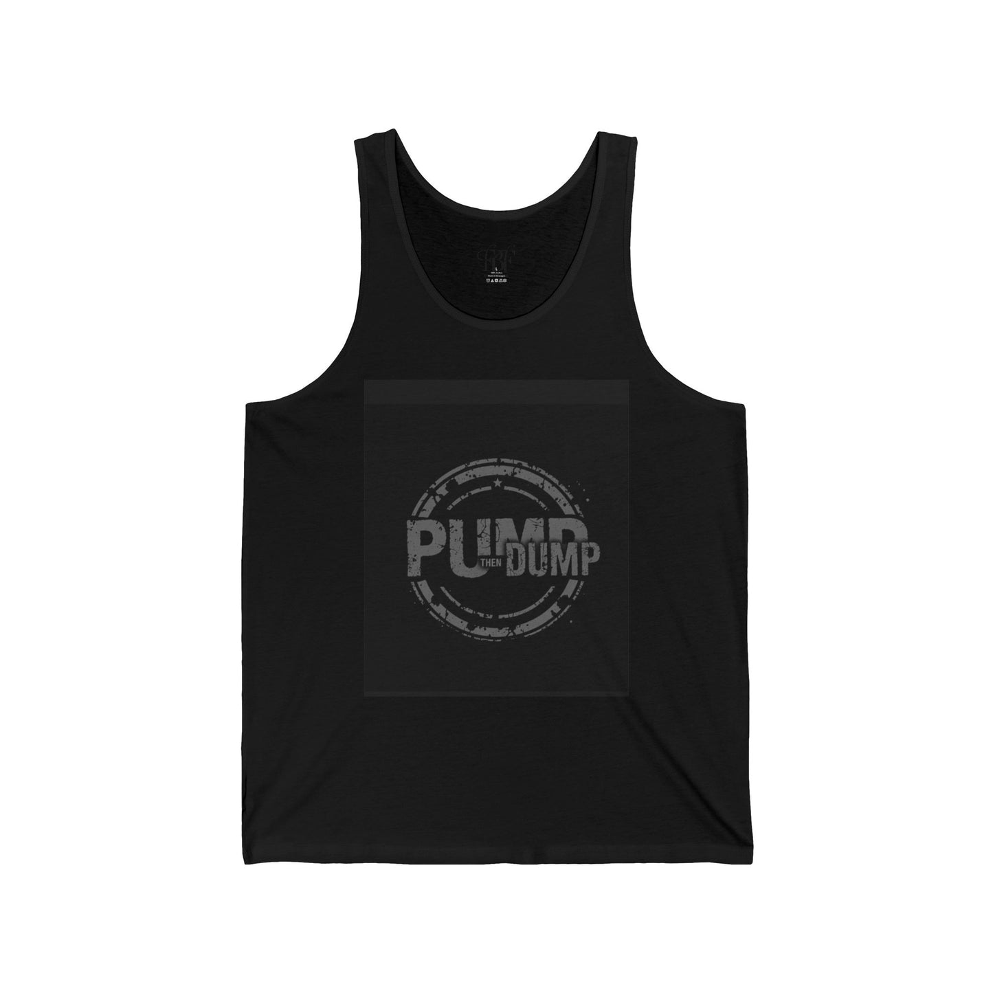 Classic Graphic Jersey Tank Top for Fitness & Casual Wear | Pump & Dump Design, Gym Tank, Unisex Tee, Summer Outfit