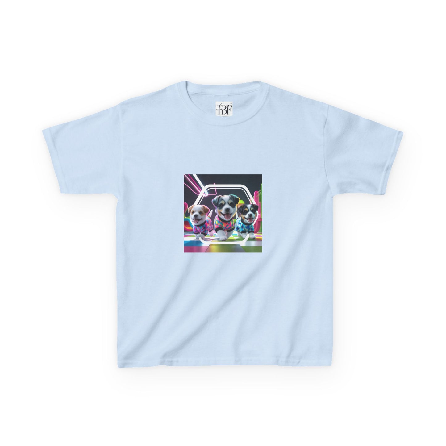 Colorful Dog-Themed Kids Tee - 'Unity Fun' Design