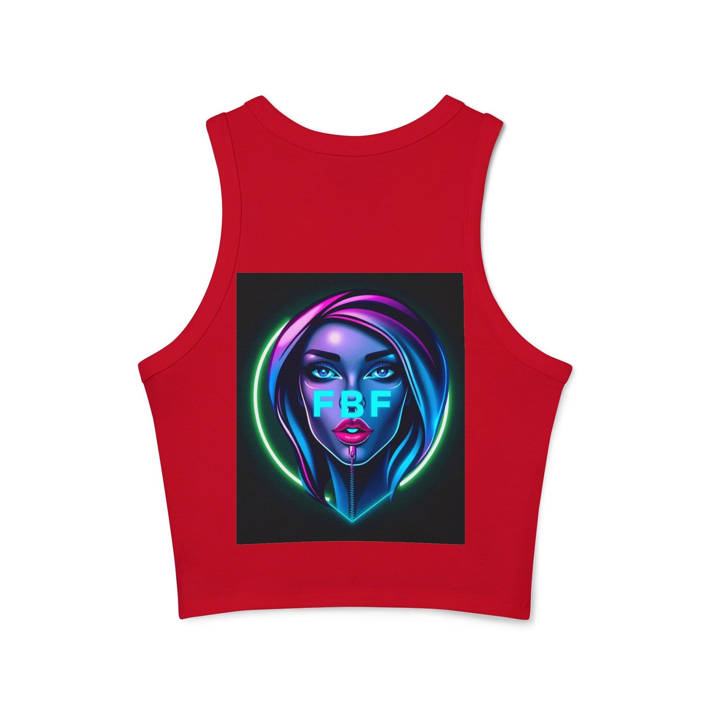 Futuristic Chic Racer Tank Top | Stylish Sleeveless Top for Summer | Perfect for Festivals, Parties, Casual Wear, Gifts