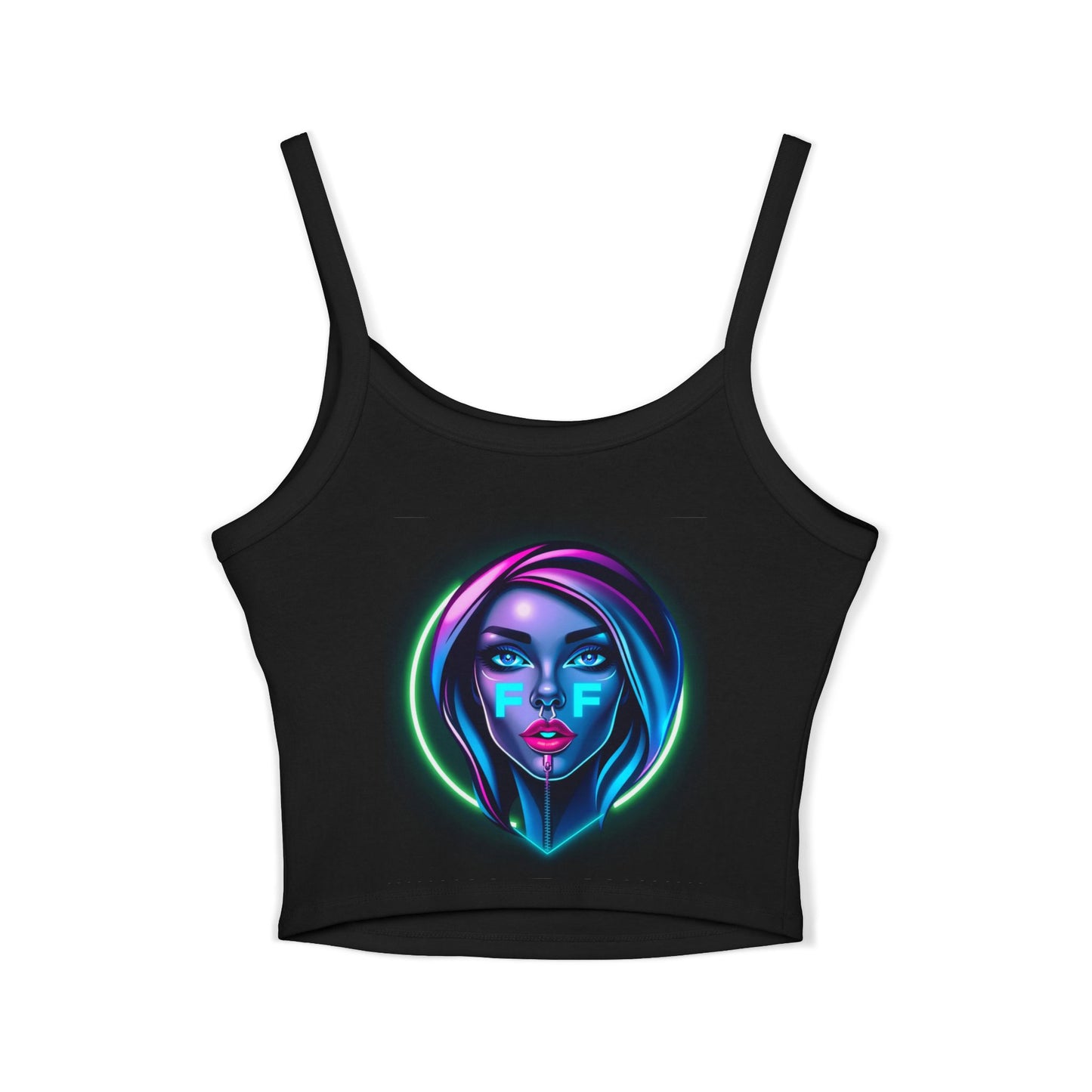 Women's Neon Graphic Tank Top - Perfect for Witches & Festival Lovers, Summer Fashion, Witchy Vibes, Occasions & Celebrations