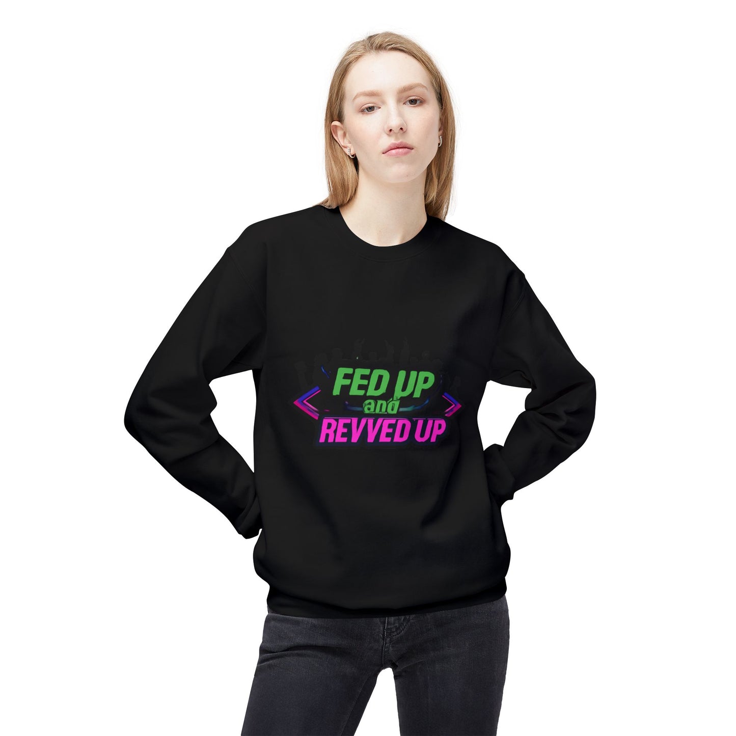 Empowered Message Crewneck Sweatshirt, Unisex Fleece, Activism Sweatshirt, Political Apparel, Comfortable Streetwear