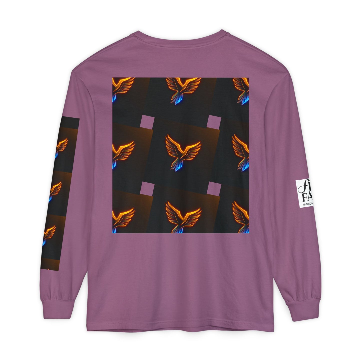 Vibrant Long Sleeve T-Shirt with Phoenix Design - Casual Wear for Bird Lovers, Gifts, Unique Fashion, Everyday Style, Unisex Apparel