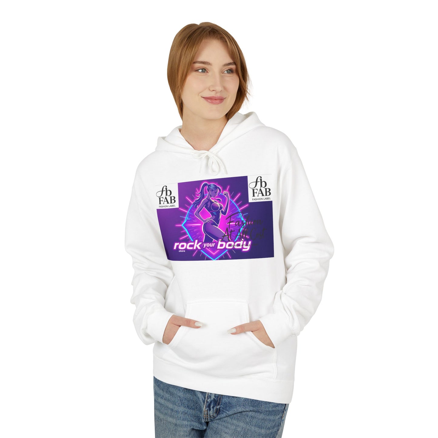 Rock Your Body Fleece Hoodie | Unisex Midweight Hoodie, Cozy Sweatshirt, Unique Gift for Fitness Lovers, Casual Wear, Music Inspired Apparel