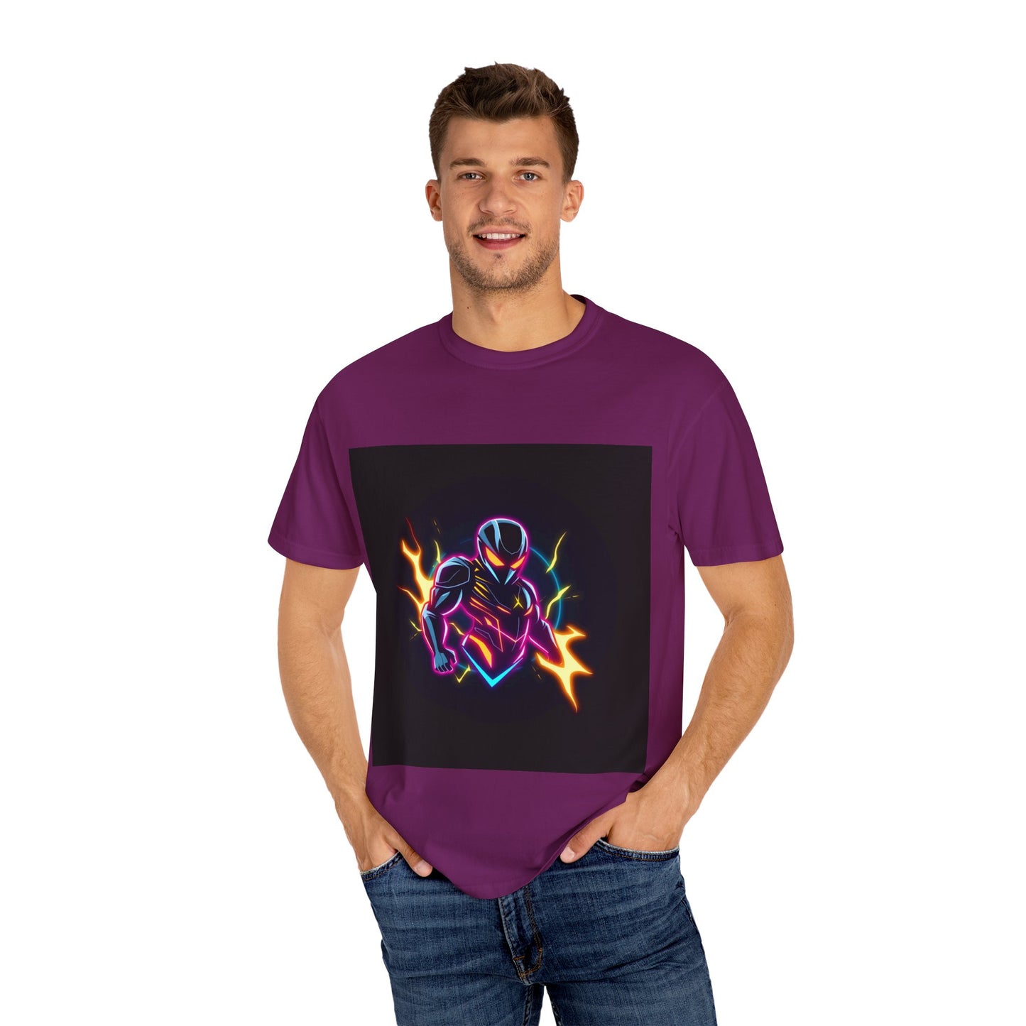 Vibrant Unisex Graphic T-Shirt, Cosmic Dreams Tee, Retro Neon Shirt, Stylish Casual Wear, Gift for Gamers & Dreamers