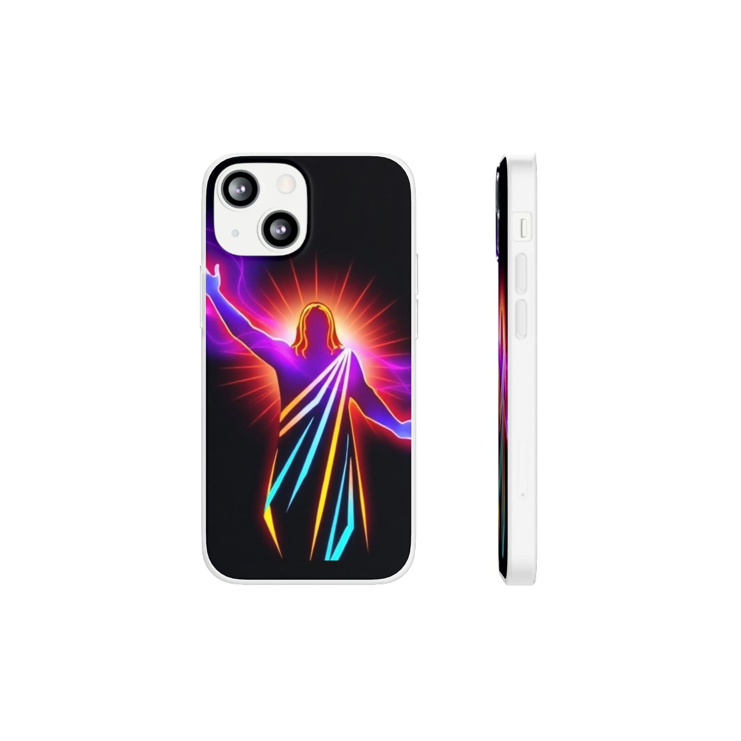 Inspirational Jesus Flexi Case - Colorful Phone Cover for Spiritual Connection