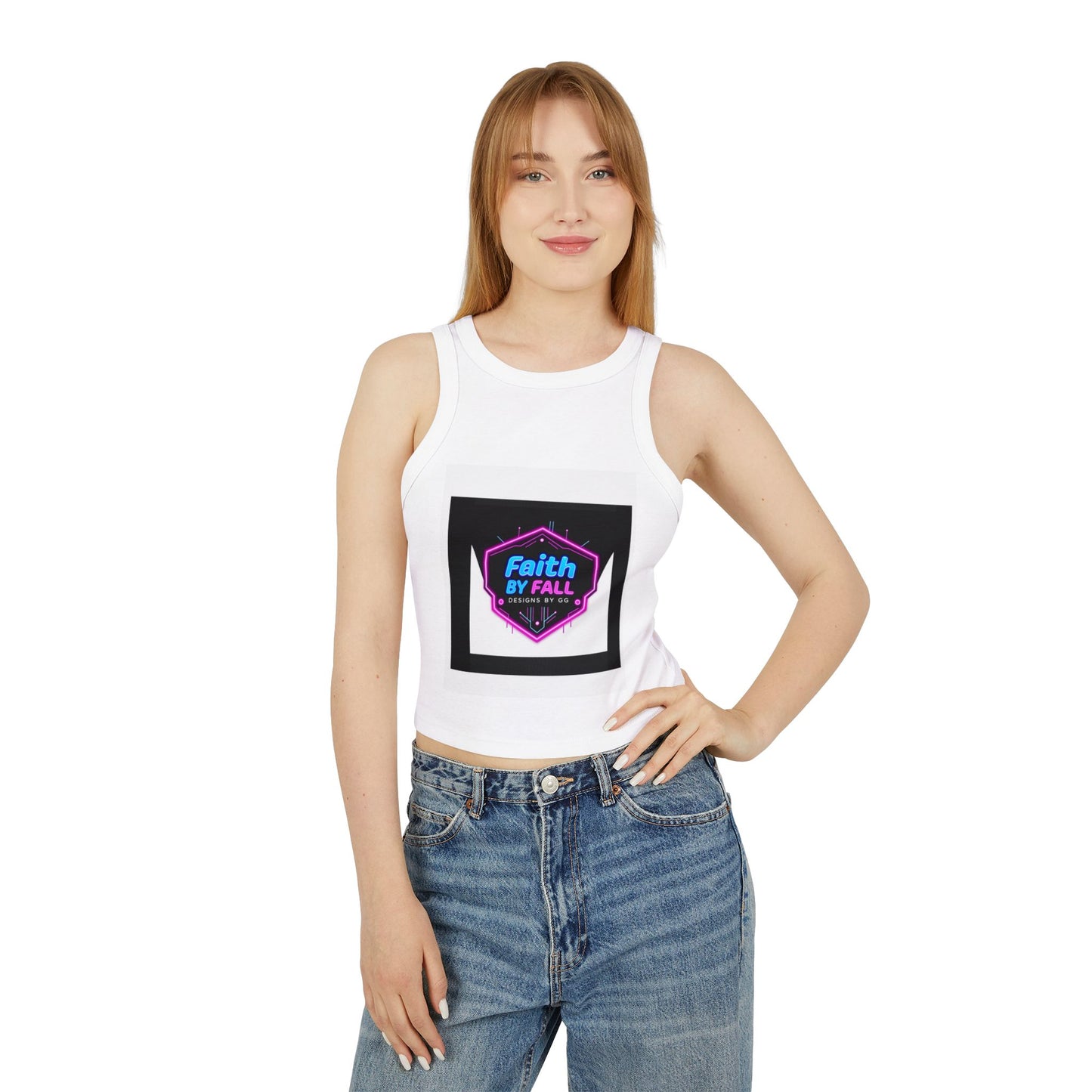 Faith by Fall Women's Crop Tank, Stylish Summer Top, Festival Wear, Workout Gear, Fashionable Gift for Her