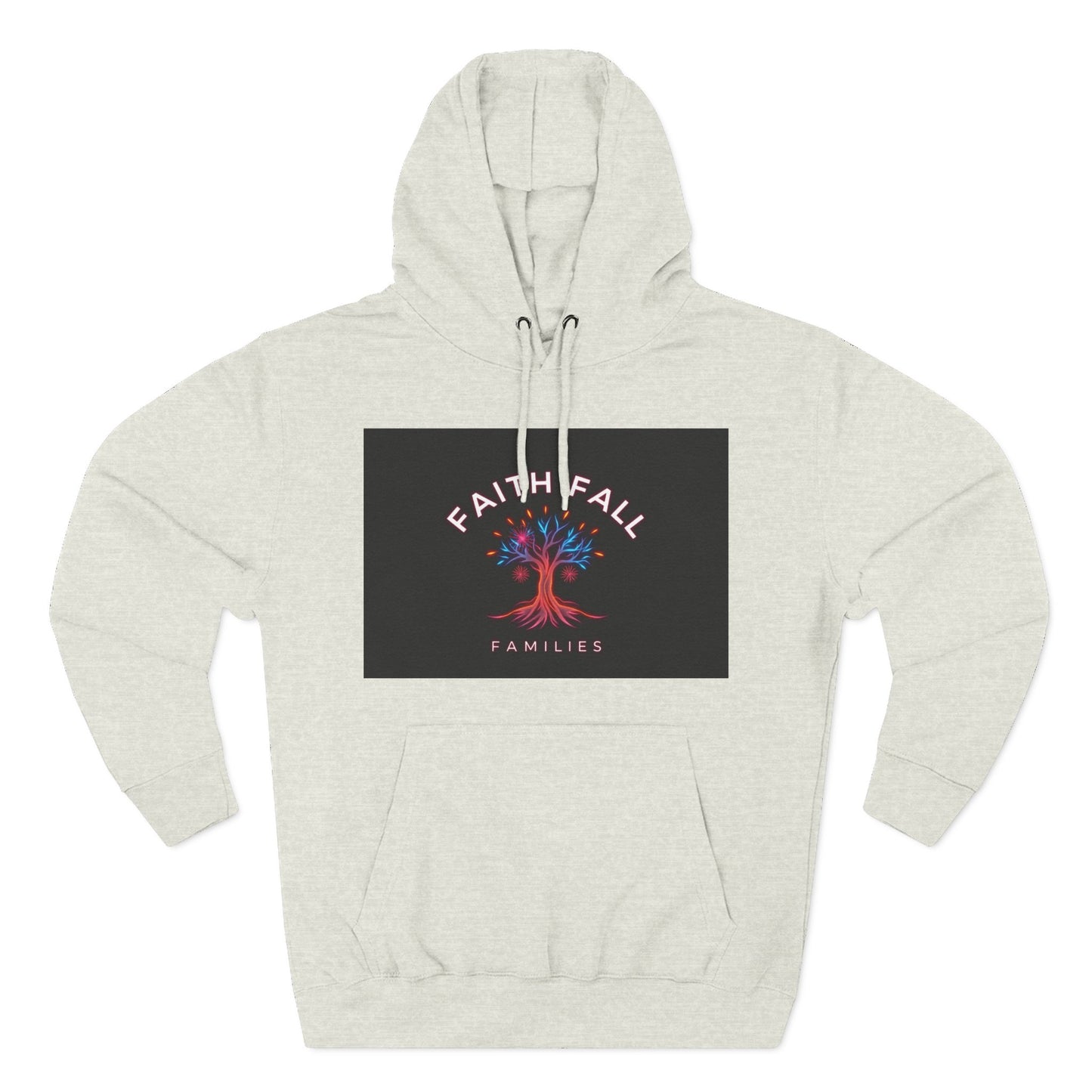 Faith Fall Families Fleece Hoodie, Gift for Faithful Friends, Cozy Layer, Casual Wear, Fall Fashion, Trendy Outfits, Family Gatherings