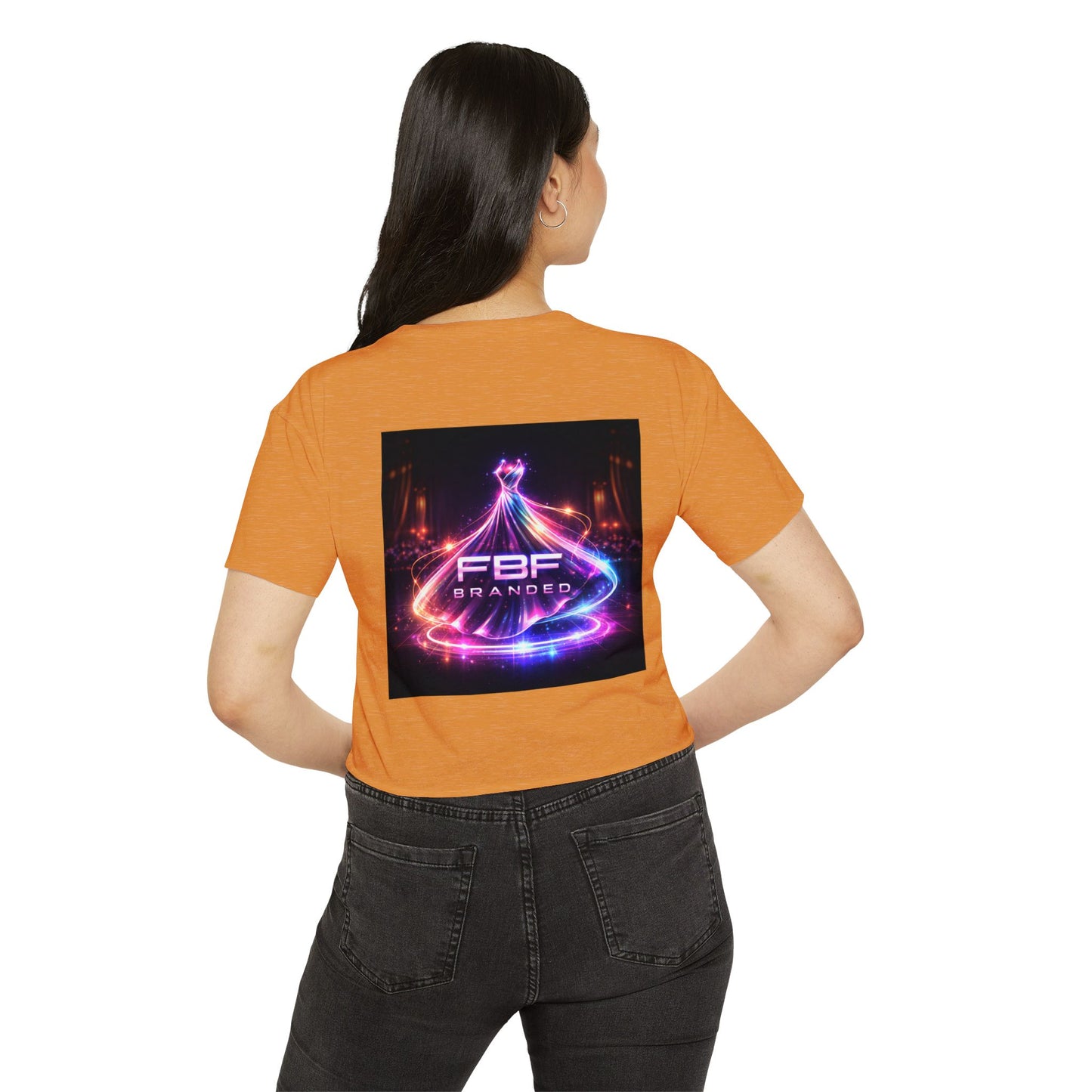 Festival Glow Crop Top — Neon 'FBF Branded' Rave Graphic