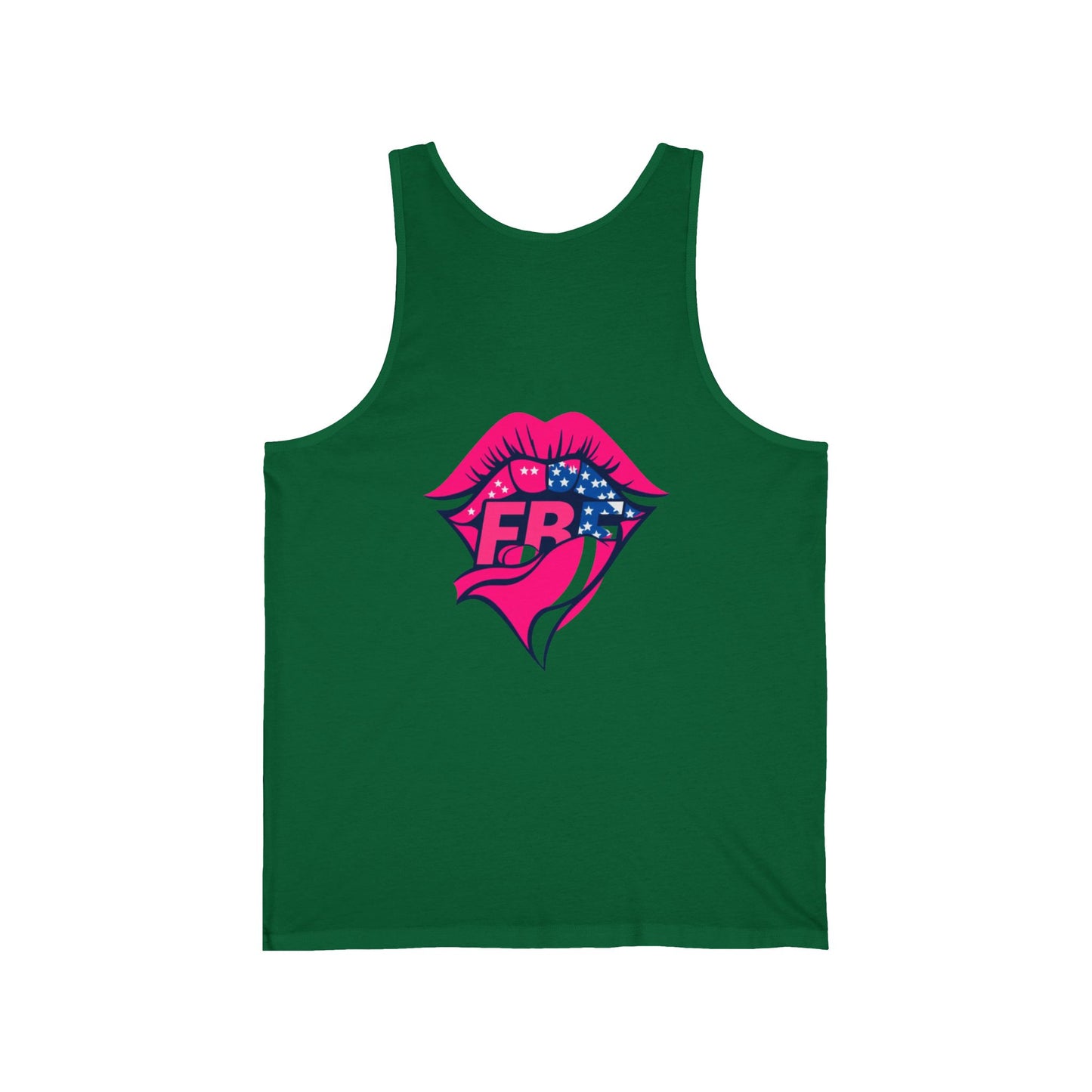 Neon Graphic Unisex Tank, Summer Fashion, Festival Wear, Gift for Her, Patriotic Apparel, Casual Style