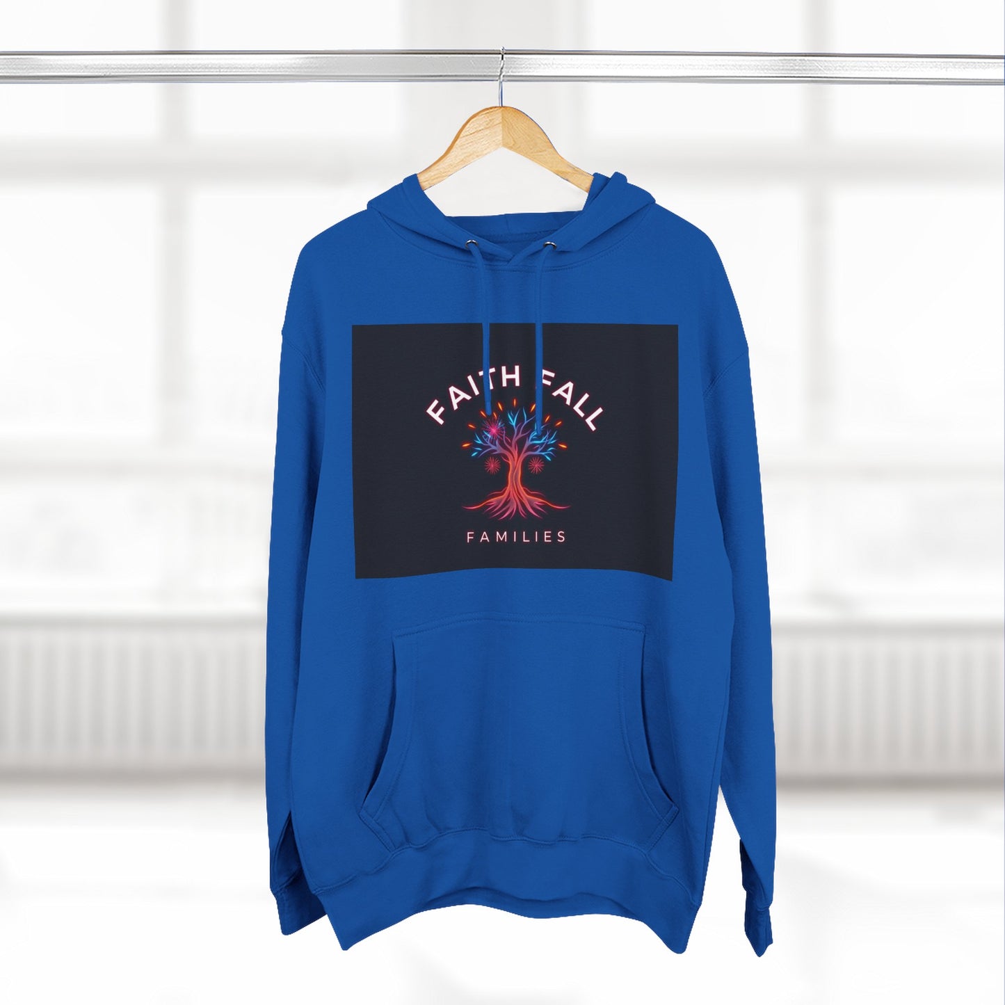 Faith Fall Families Fleece Hoodie, Gift for Faithful Friends, Cozy Layer, Casual Wear, Fall Fashion, Trendy Outfits, Family Gatherings