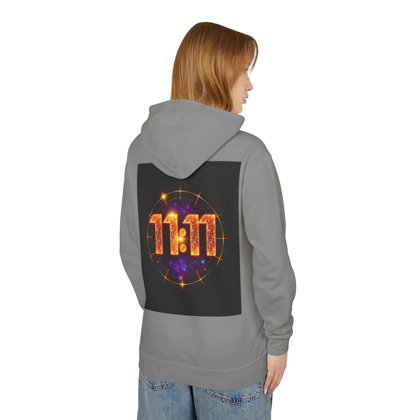 Glow-in-the-Dark Unisex Hoodie - Perfect for Magical Moments, Meditation, Gift for Dreamers, 11:11 Celebration, Trendy Fall Fashion